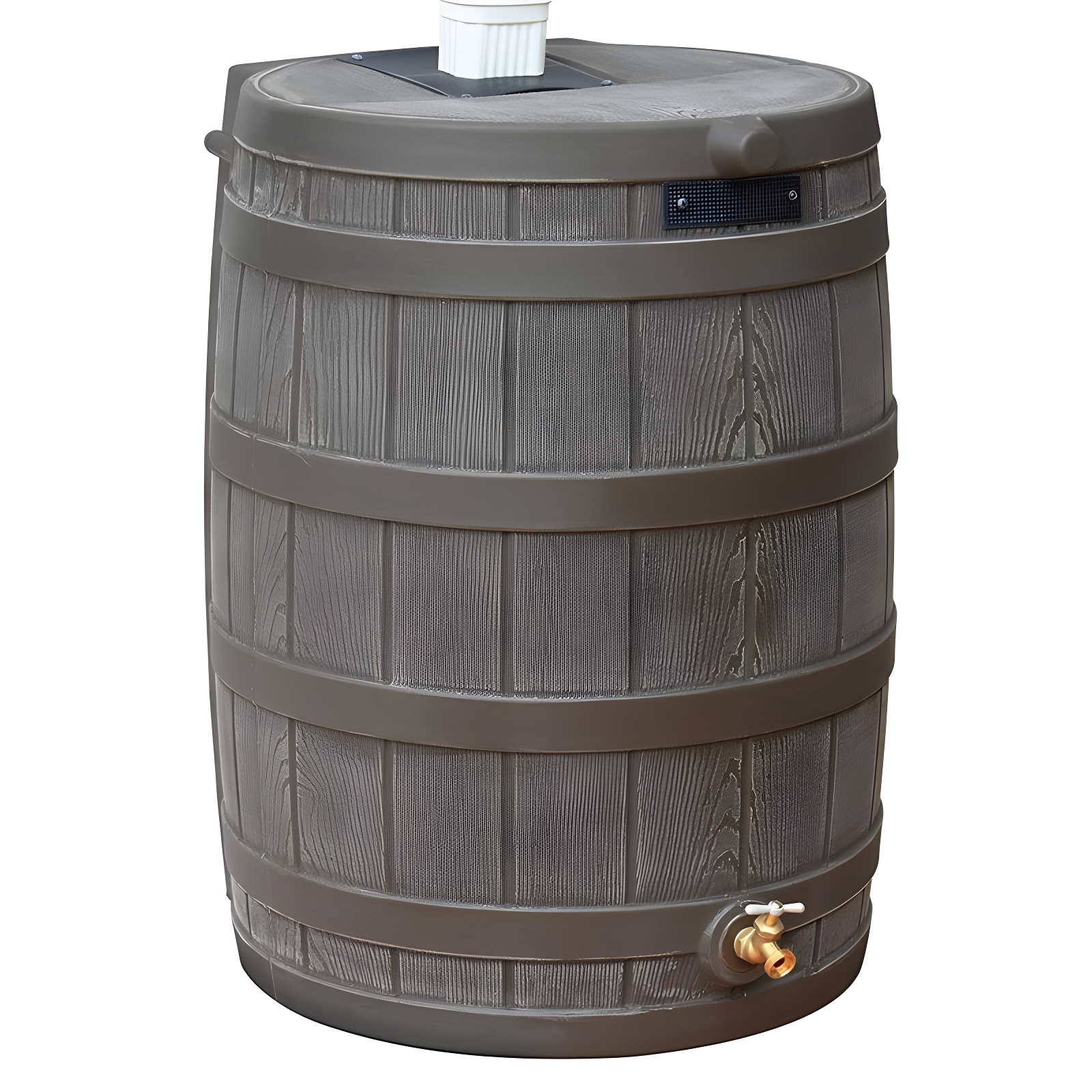 Good Ideas Rain Wizard Whiskey Style Rain Barrel with Overflow and Spigot