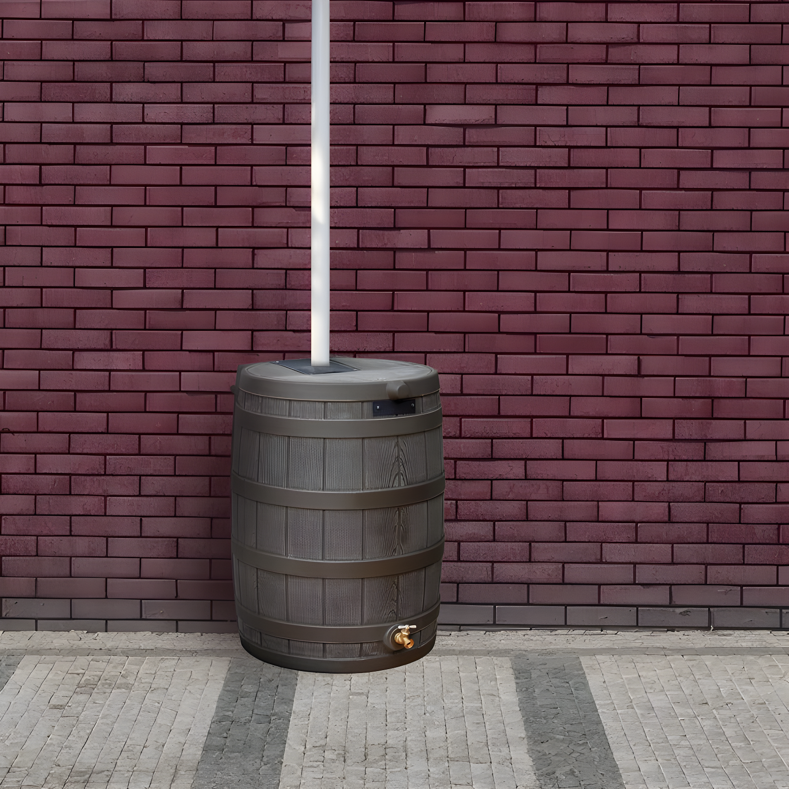 Good Ideas Rain Wizard Whiskey Style Rain Barrel with Overflow and Spigot