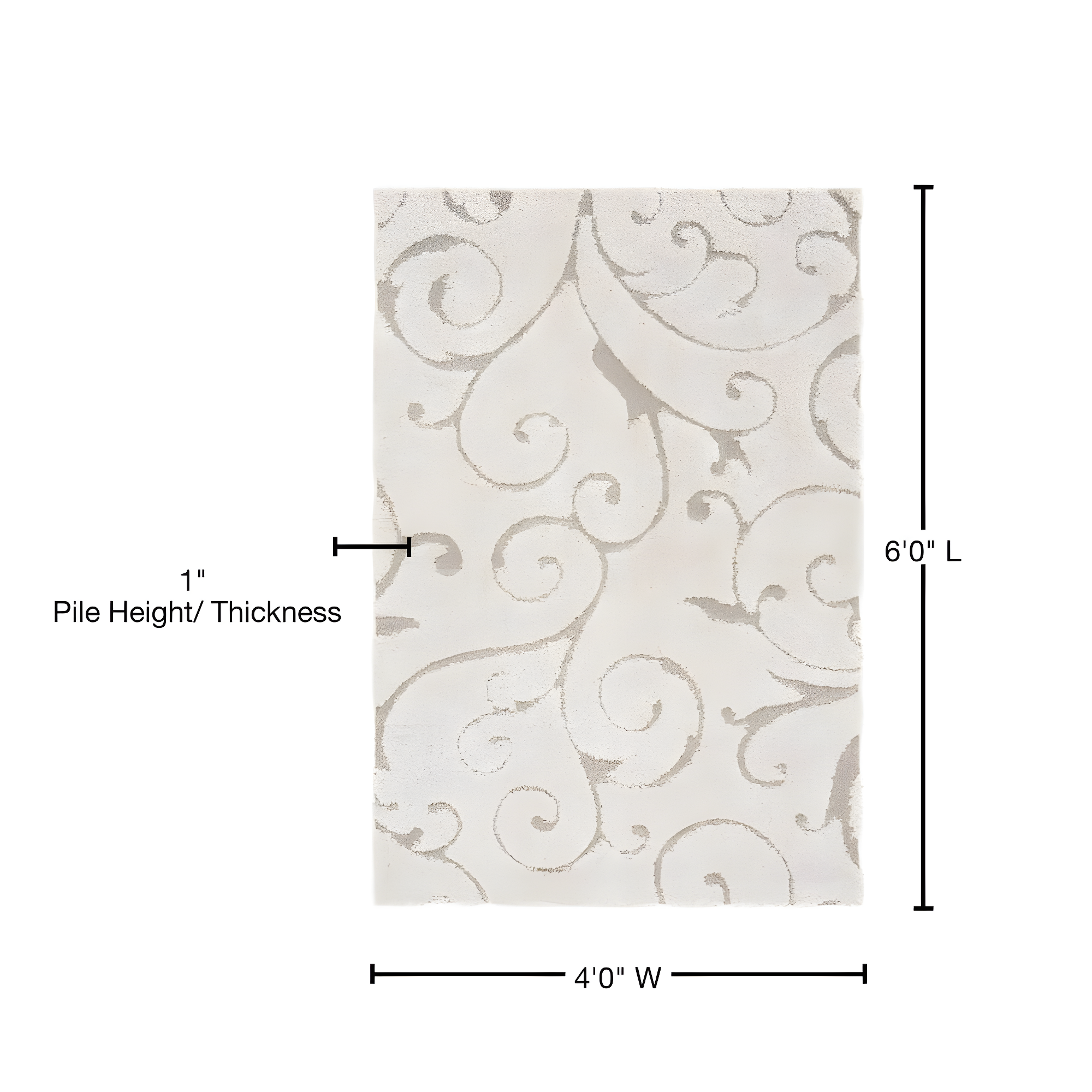 Florida Shag SG455 Power Loomed Indoor Area Rug - Cream/Beige - 4'x6' - Safavieh.