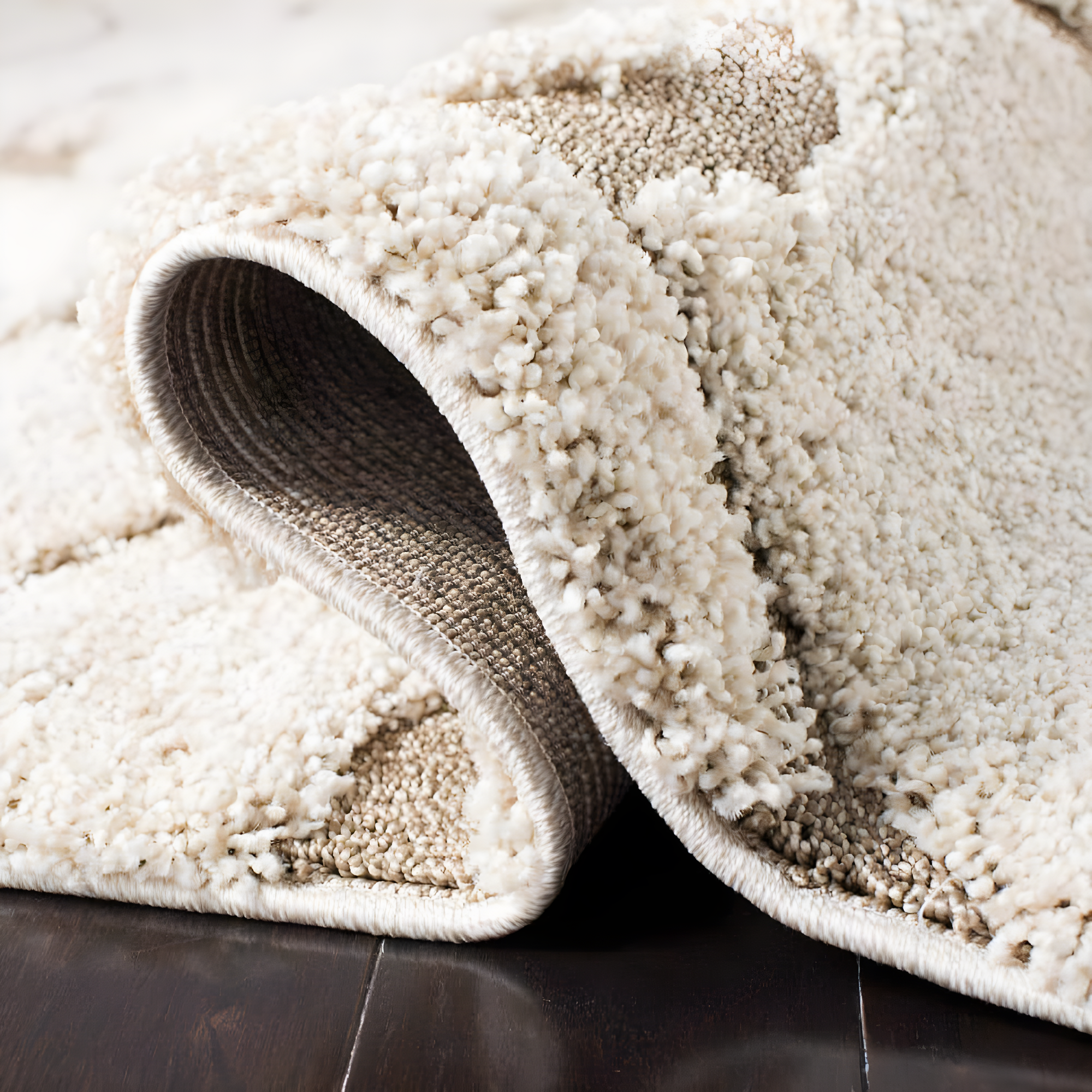 Florida Shag SG455 Power Loomed Indoor Area Rug - Cream/Beige - 4'x6' - Safavieh.