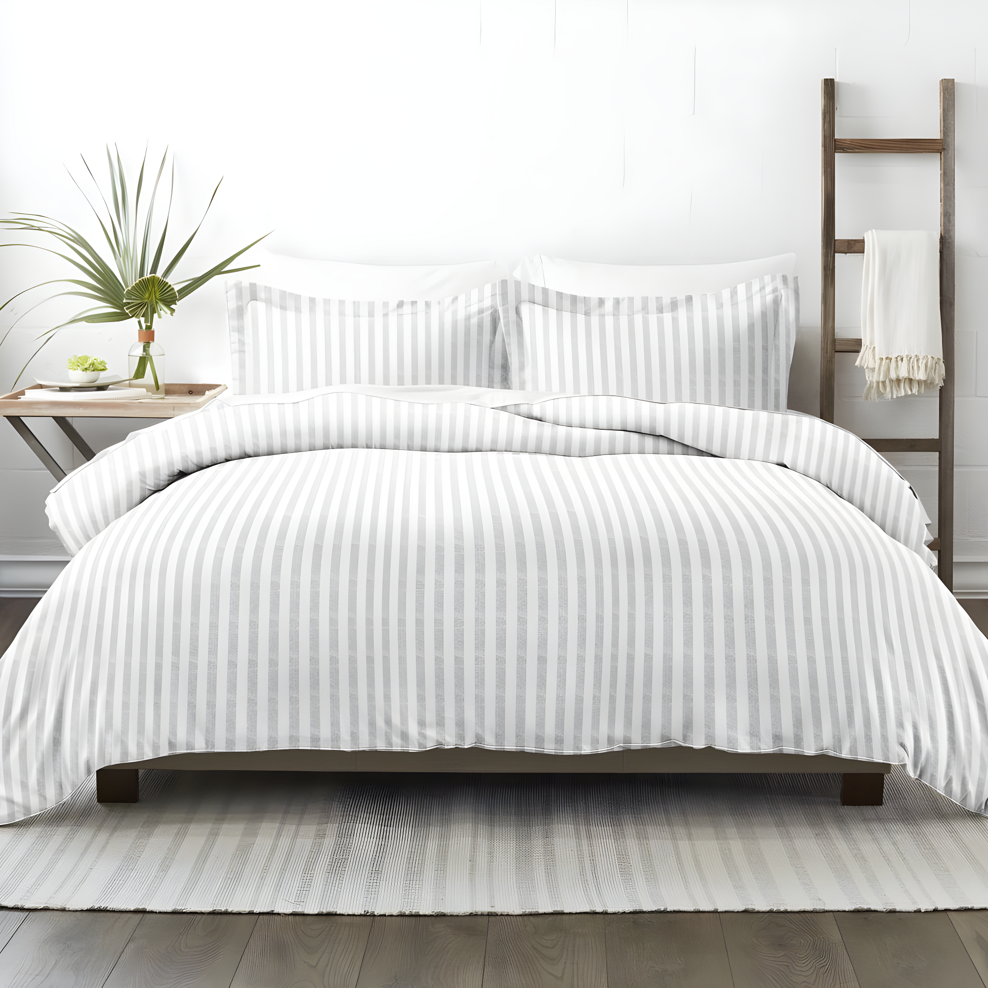 Becky Cameron 3 Piece Rugged Stripe Pattern Duvet Cover Set