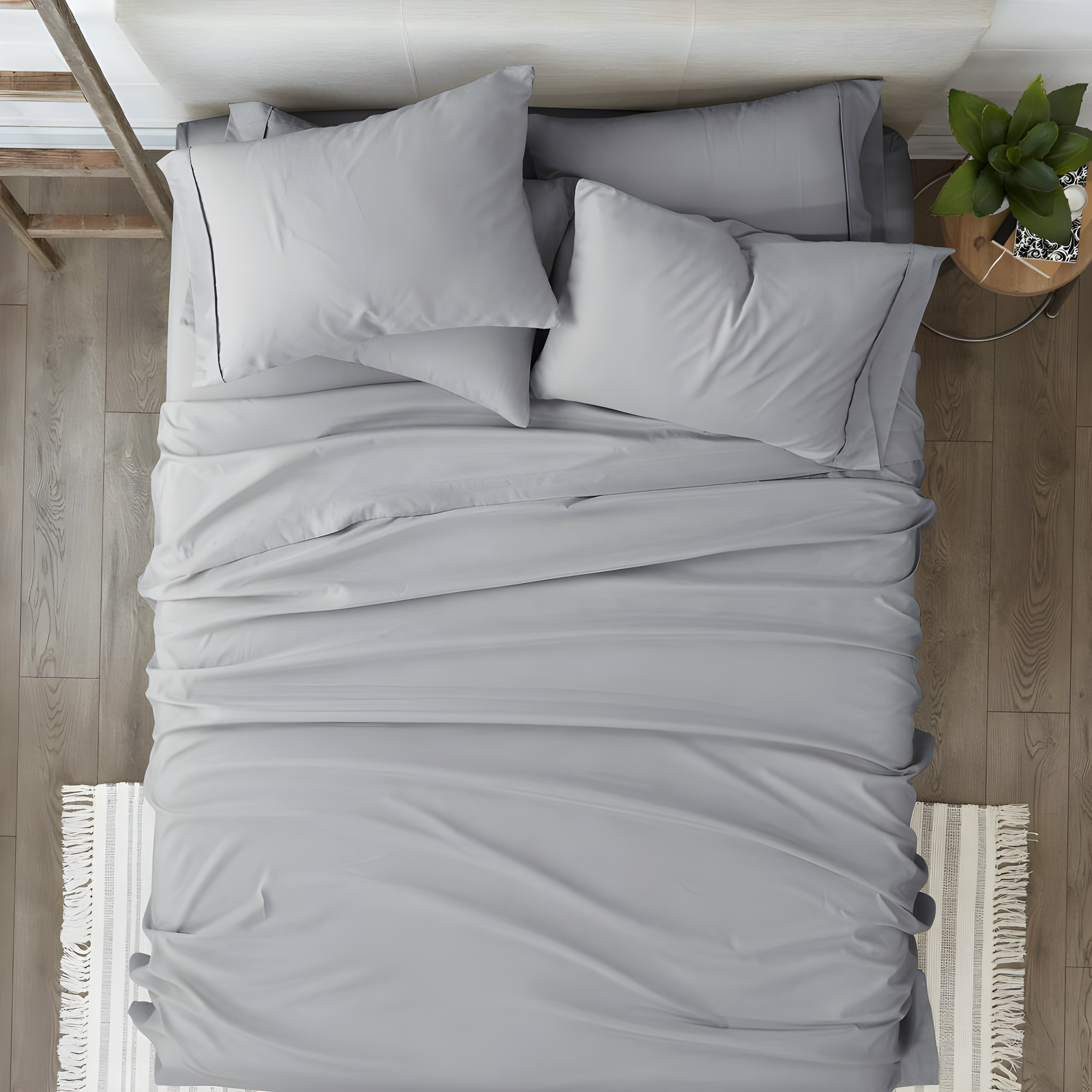 Light Gray Twin XL Ultra Soft 4-Piece Microfiber Sheet Set