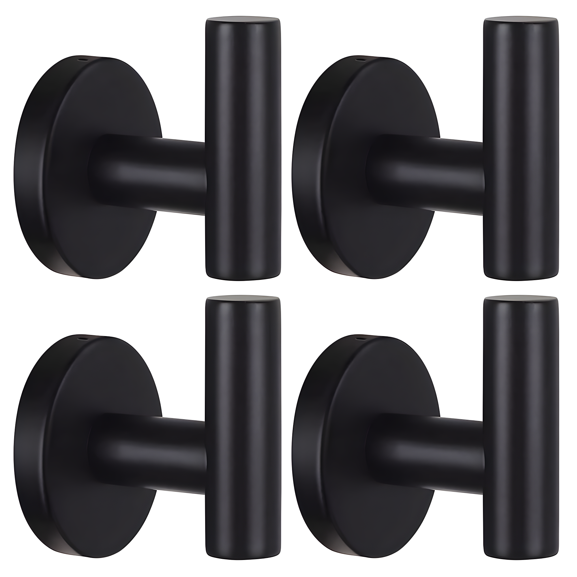 Bathroom Stainless Steel Towel Hooks Wall Mounted 4-Pack