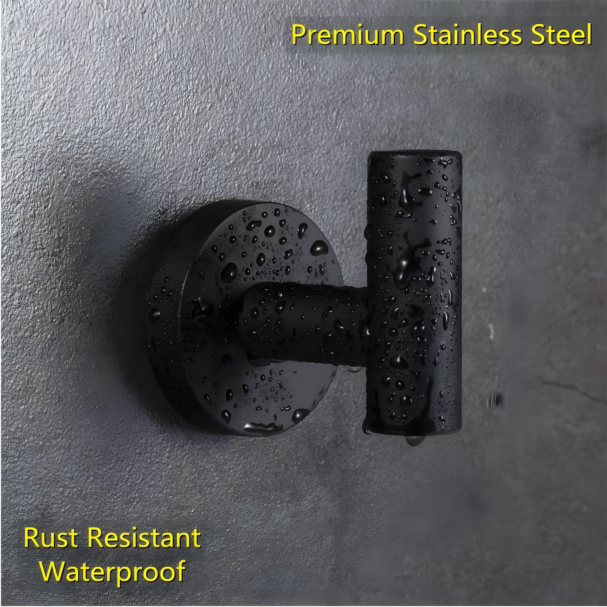 Bathroom Stainless Steel Towel Hooks Wall Mounted 4-Pack