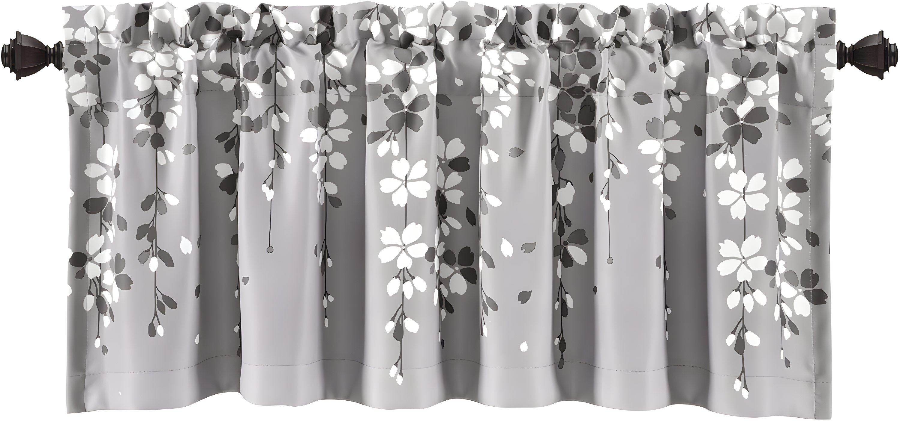 Lush Decor Floral Tailored 52'' W Window Valance