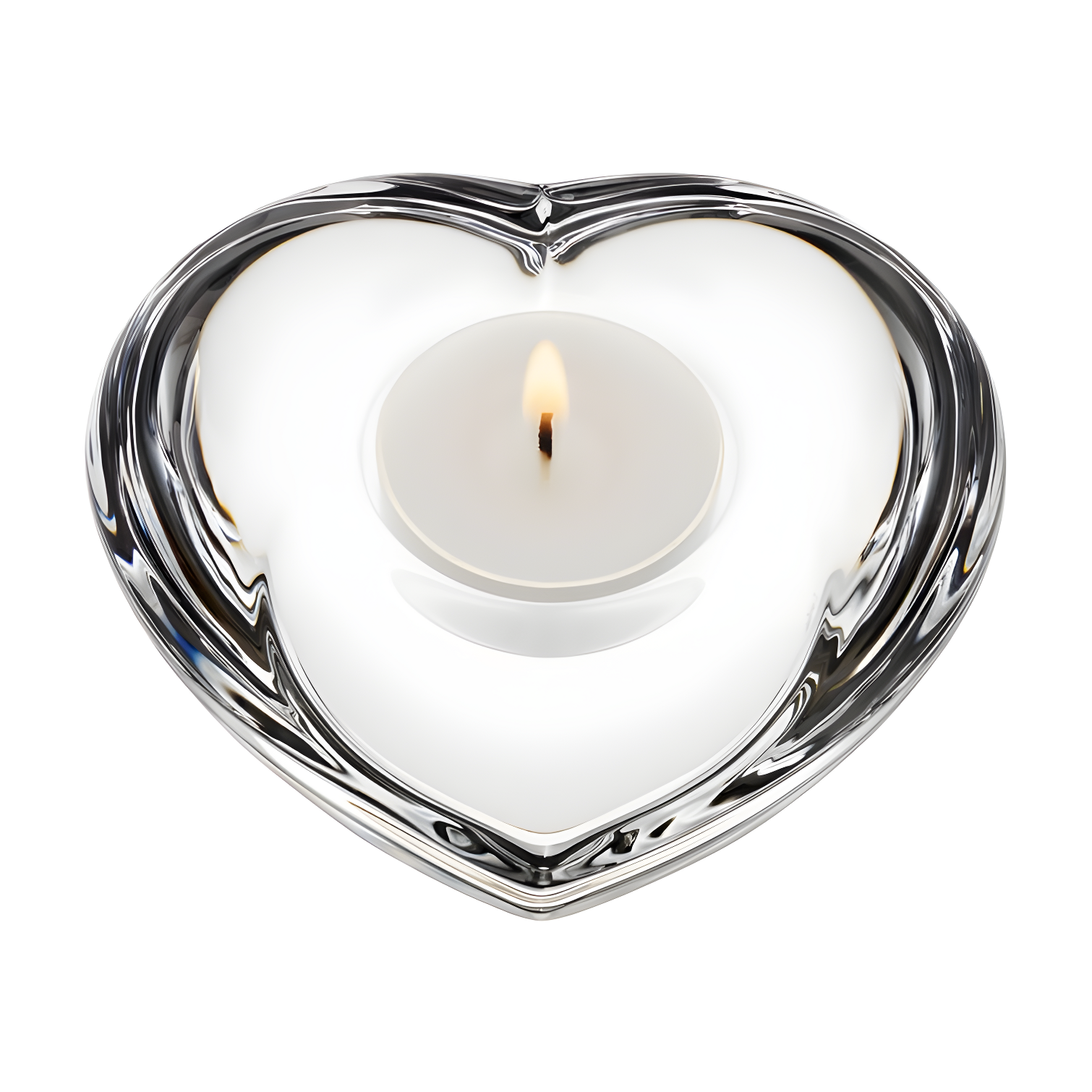 Amour 1.75'' H Crystal Tabletop Votive Holder