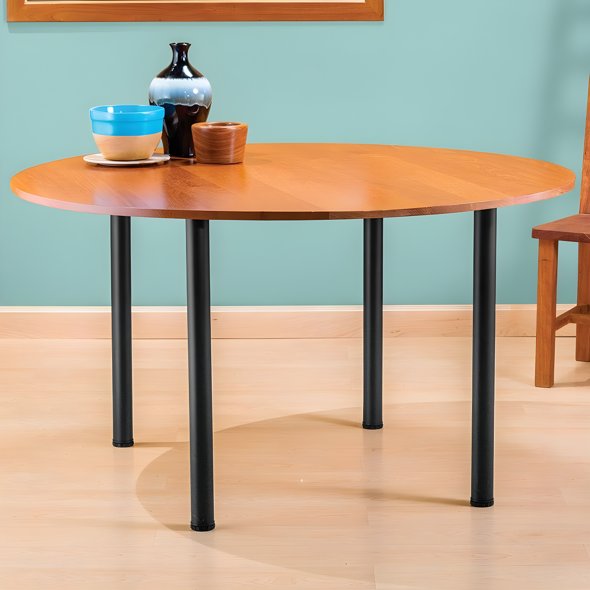 Black Adjustable Table Leg Set - Set of 4