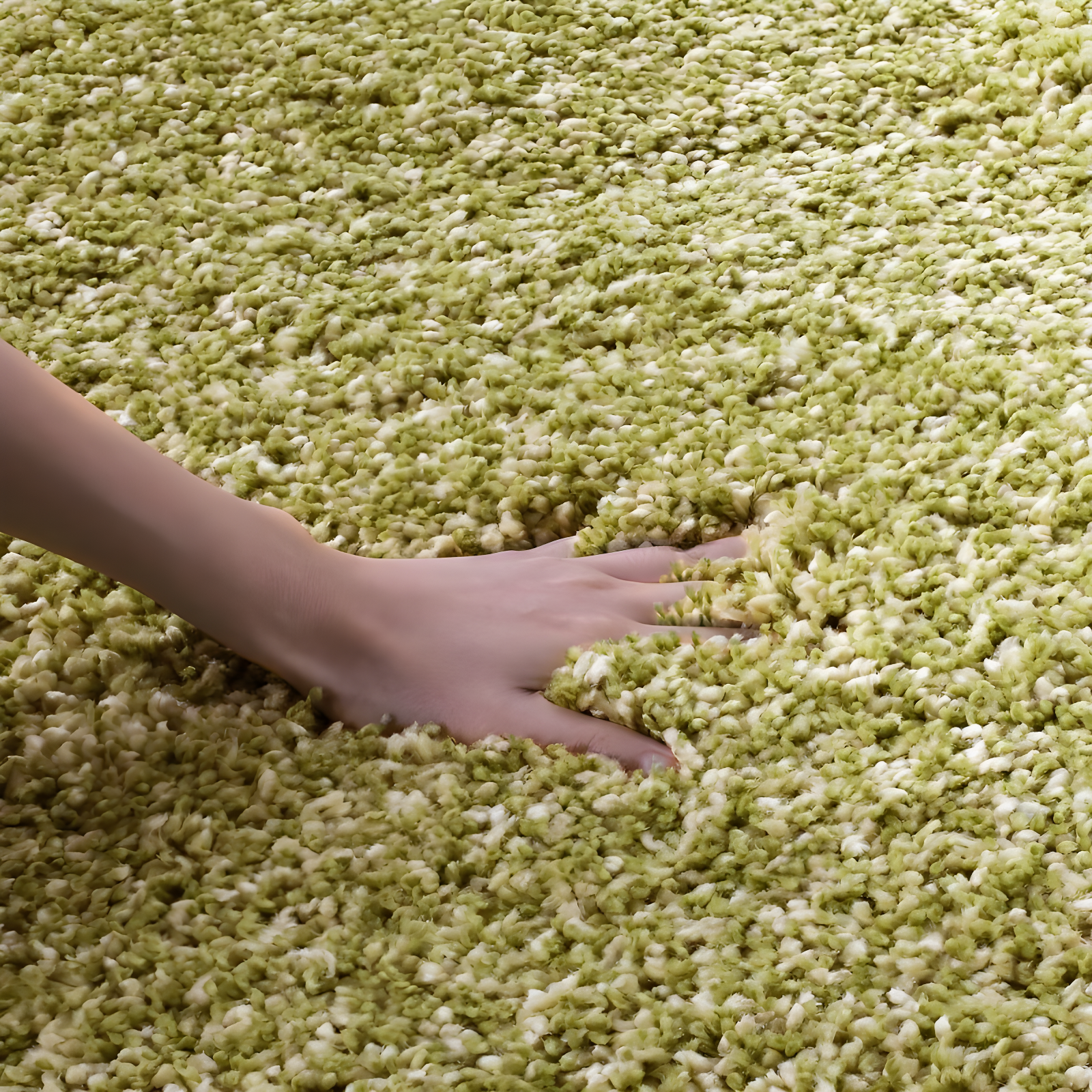 California Shag SG151 Power Loomed Indoor Runner Rug - Green - 2'3"x9' - Safavieh