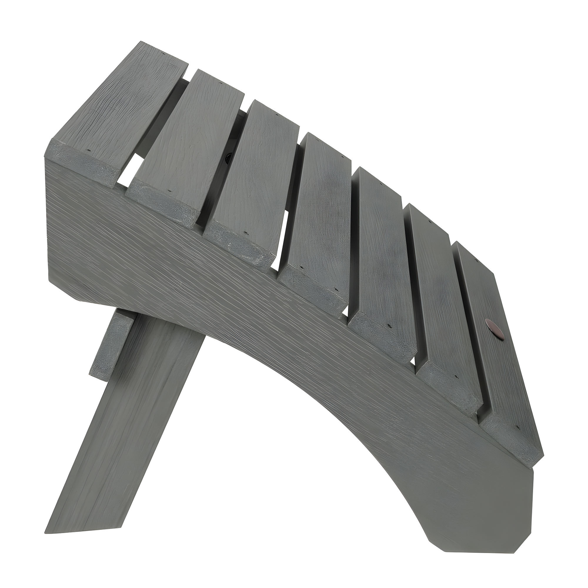Folding Adirondack Patio Ottoman Coastal Teak Gray - highwood: All-Weather, Water-Resistant, No Assembly Required