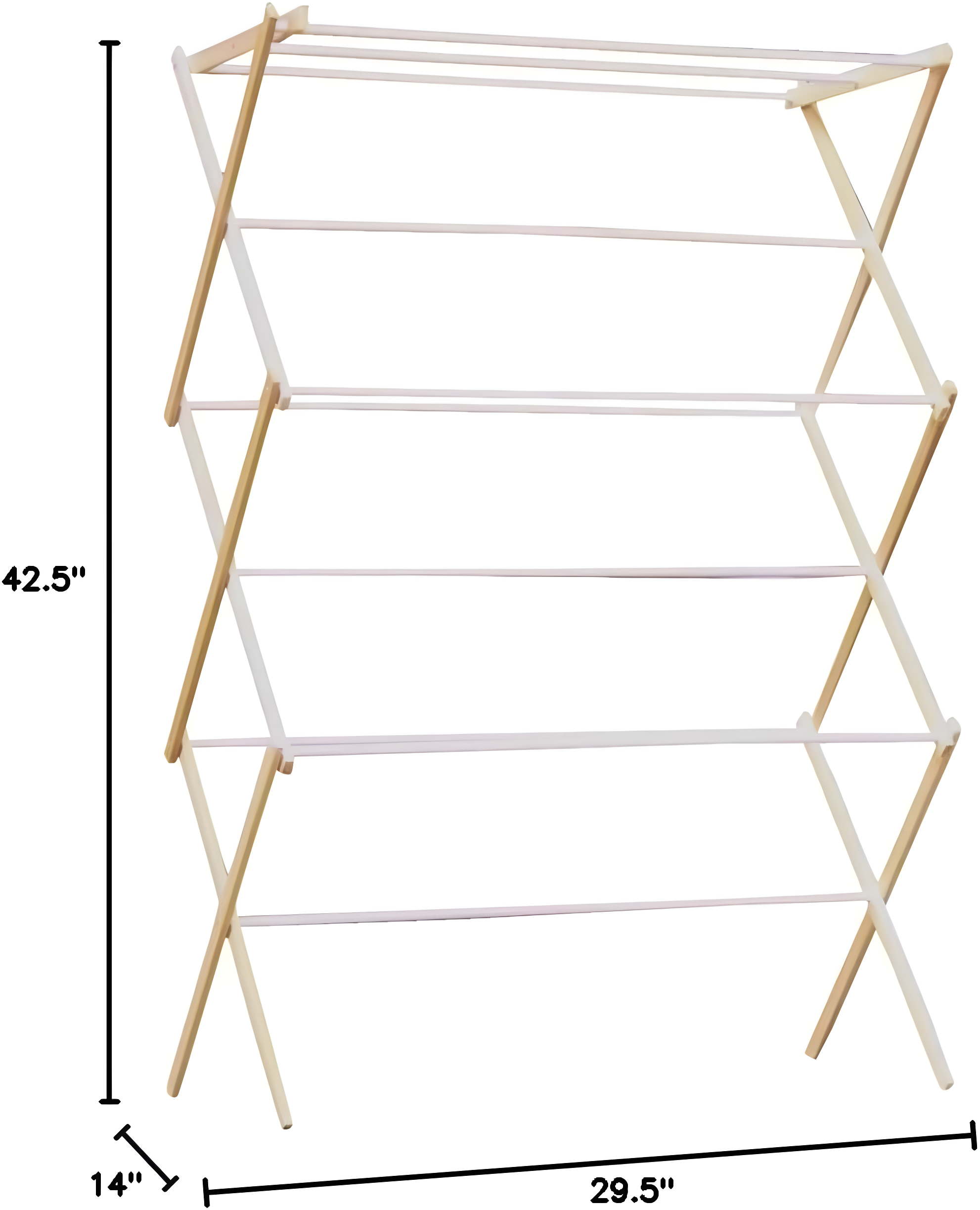 Madison Mill Collapsible Wood Accordion Clothes Drying Rack