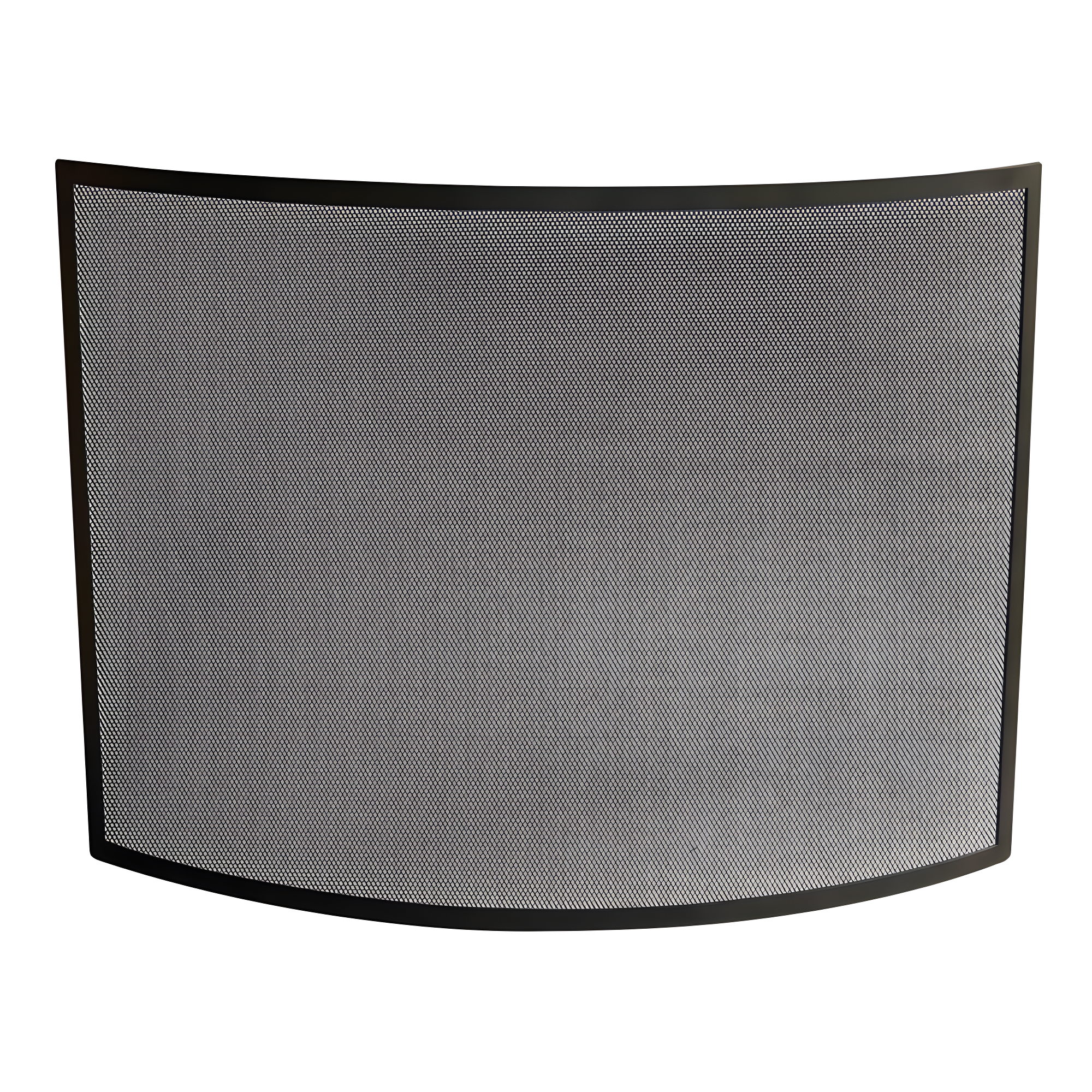 UniFlame Single Panel Curved Black Wrought Iron Screen