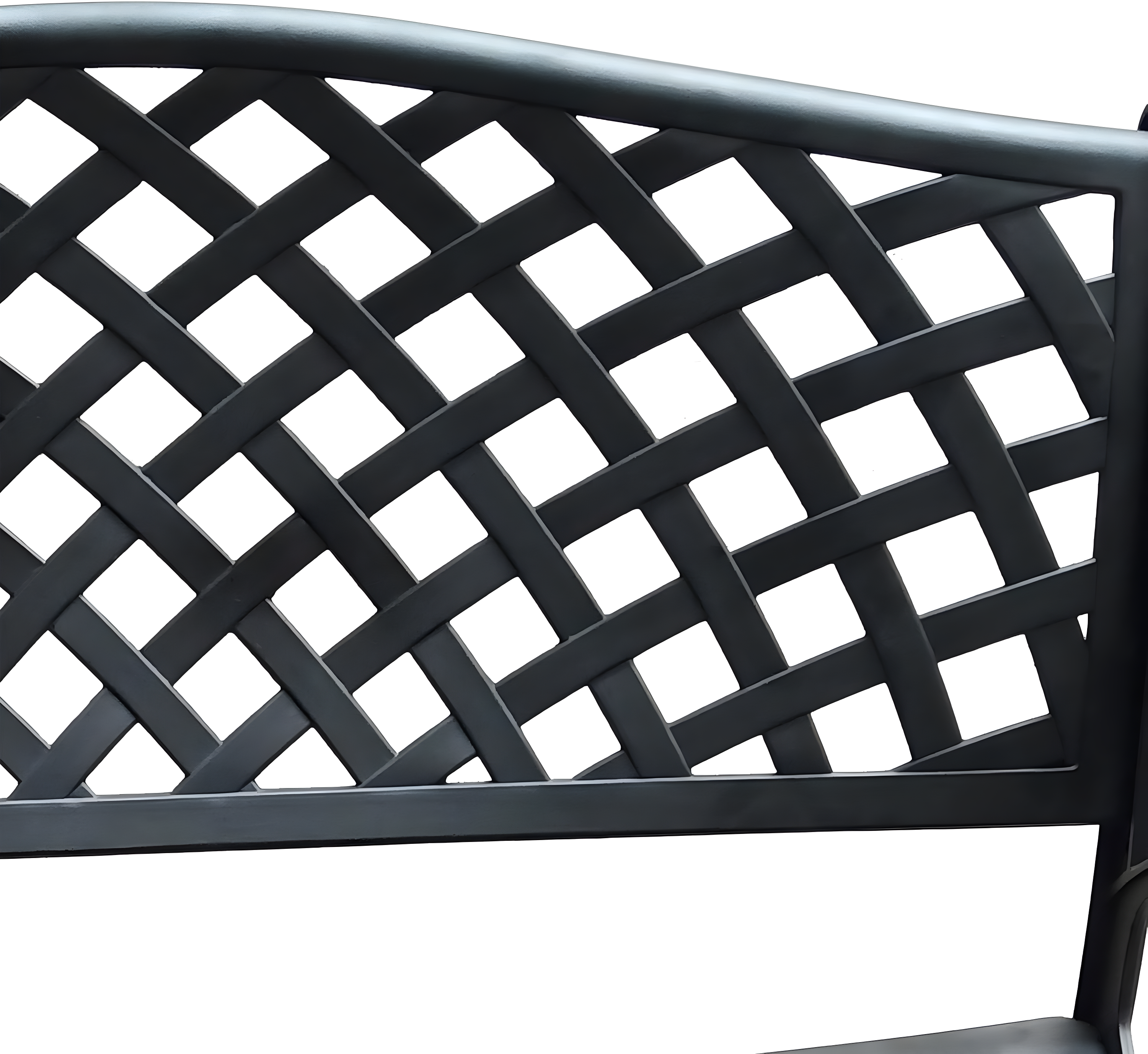Modern Aluminum Patio Bench - Black - Oakland Living: Weather-Resistant, UV-Protected, Mold-Resistant