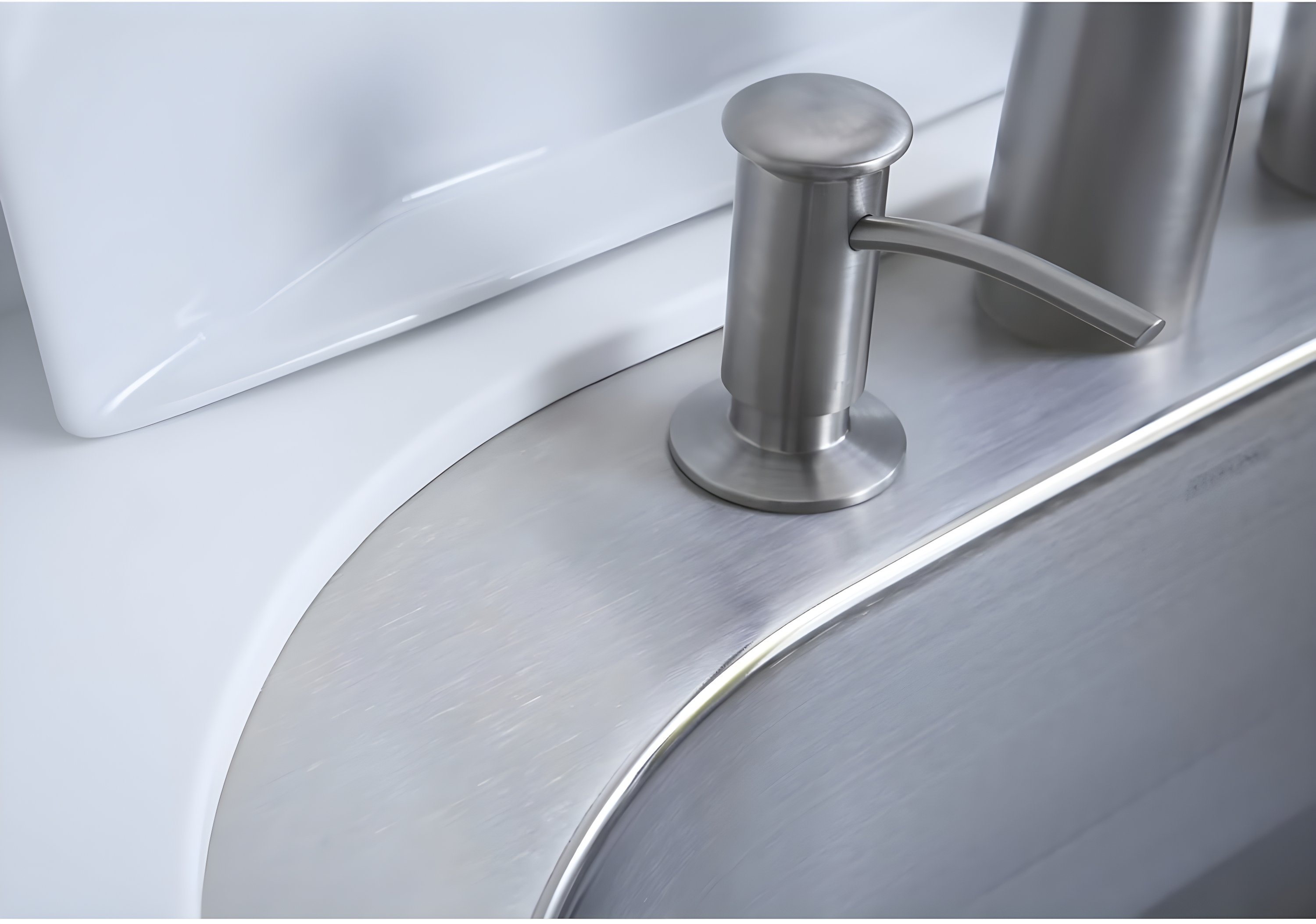 Contemporary Design Refillable Soap Dispenser, Lotion Dispenser for Bathroom or Kitchen