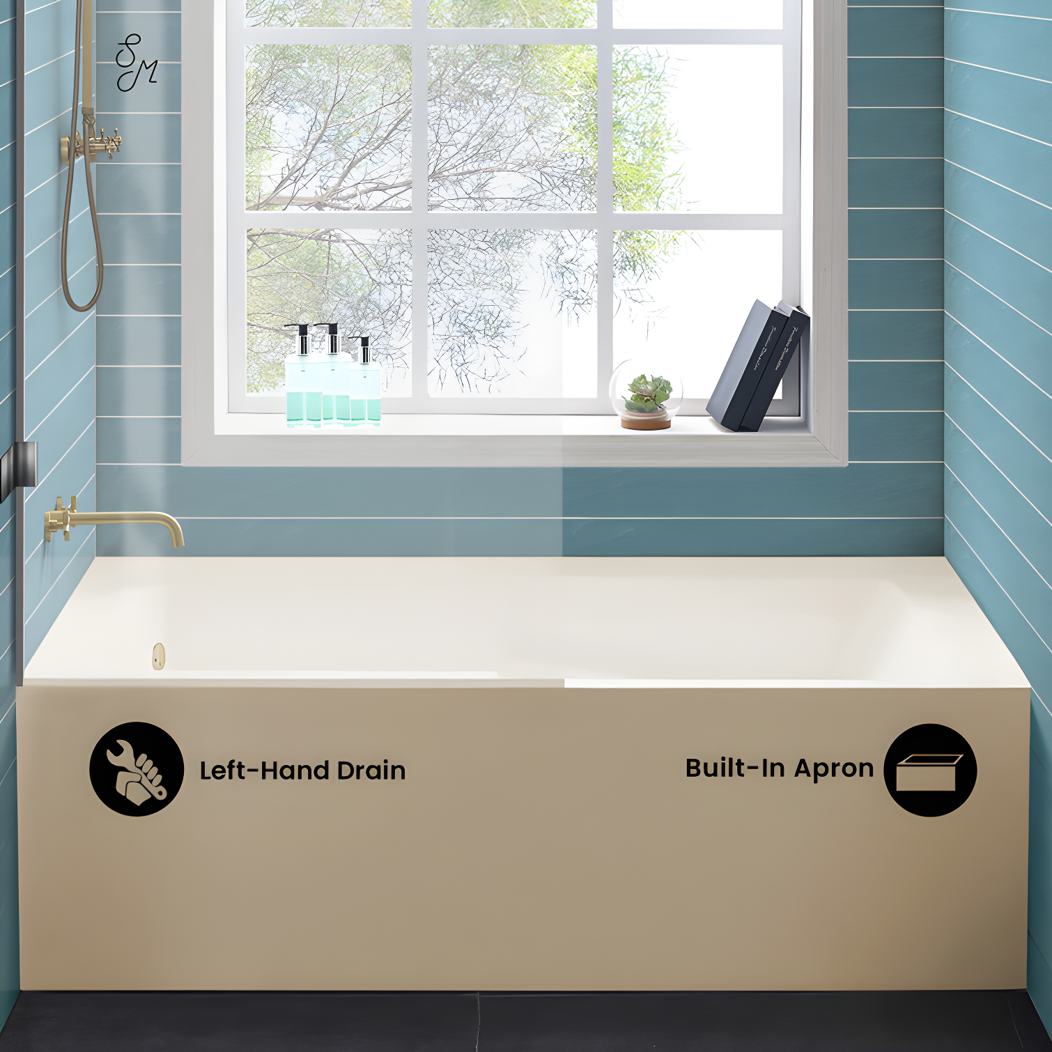 Voltaire 60" x 32" Alcove Bathtub with Apron