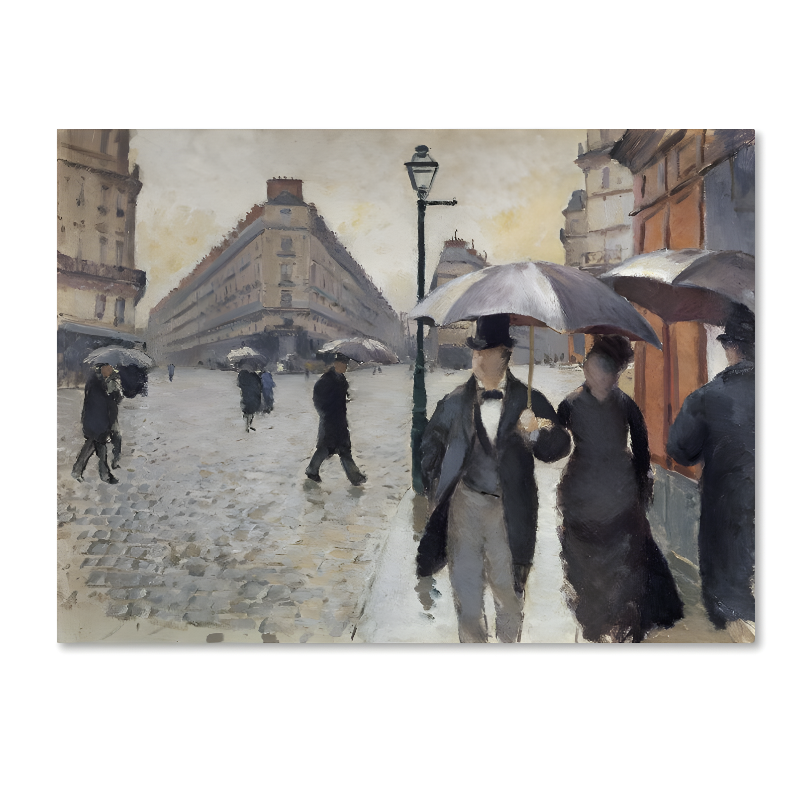 Trademark Fine Art " Rainy Day In Paris " by Gustave Caillebotte