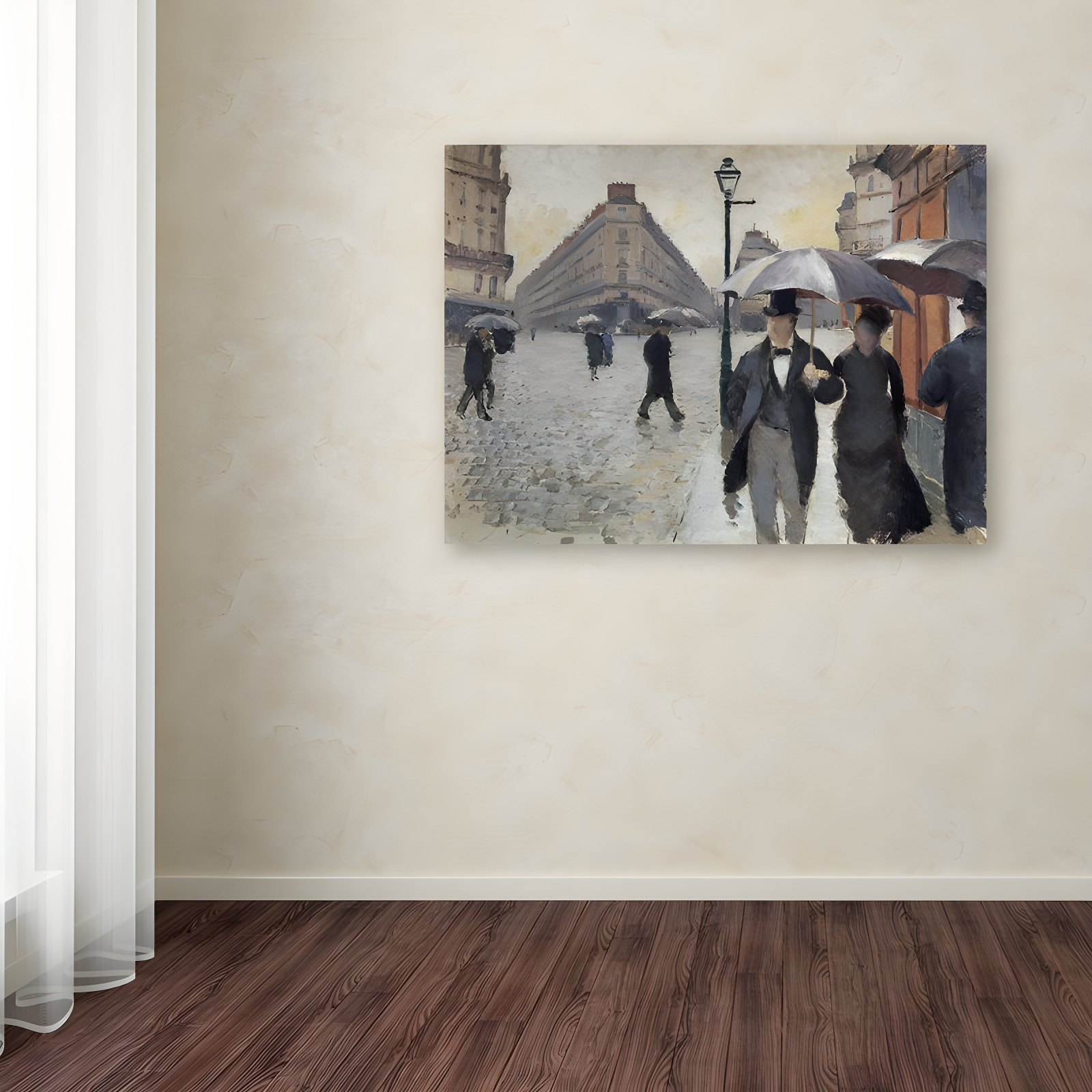 Trademark Fine Art " Rainy Day In Paris " by Gustave Caillebotte