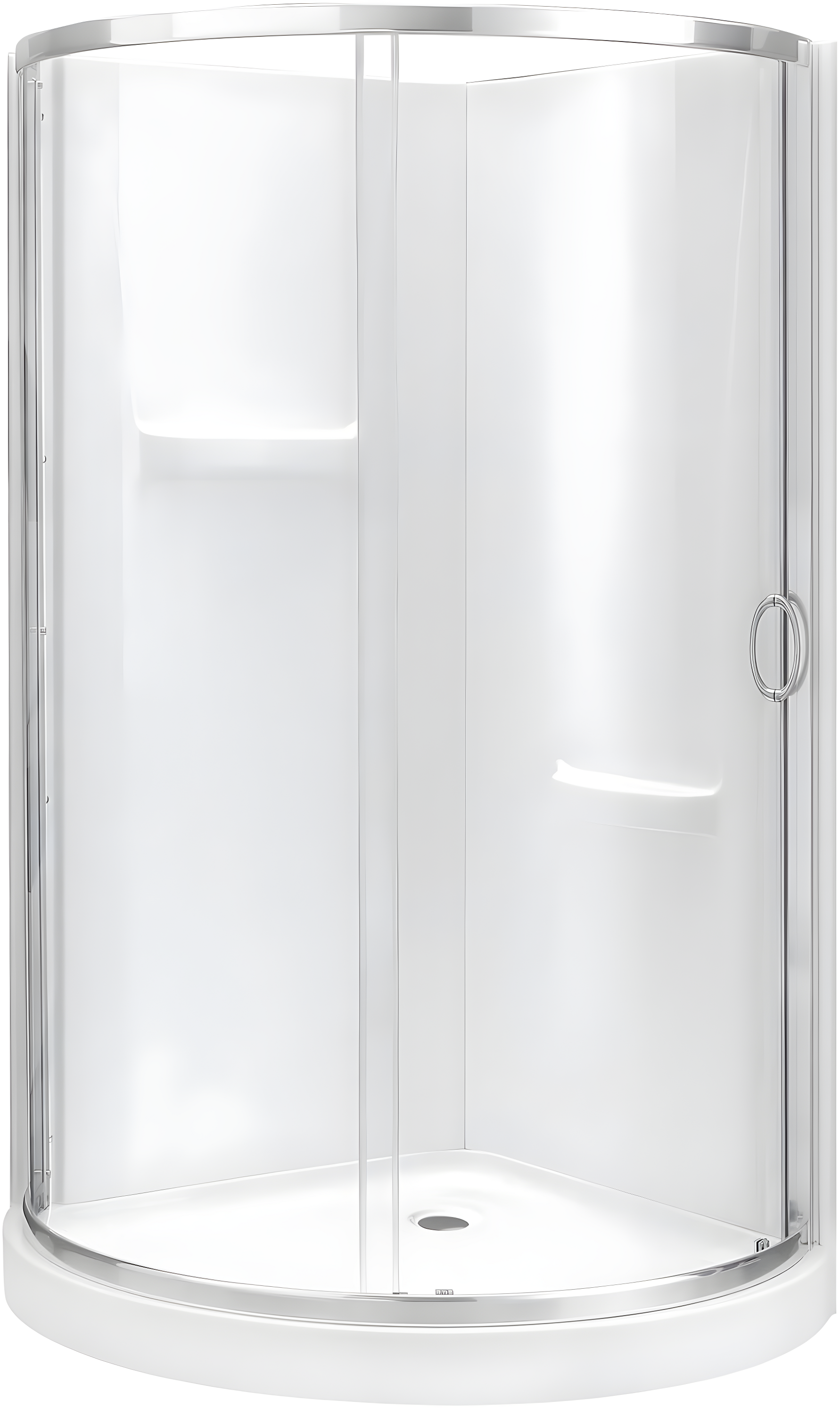 OVE Decors Breeze 40 in. Round Shower Kit w/ Clear, Base, Wall