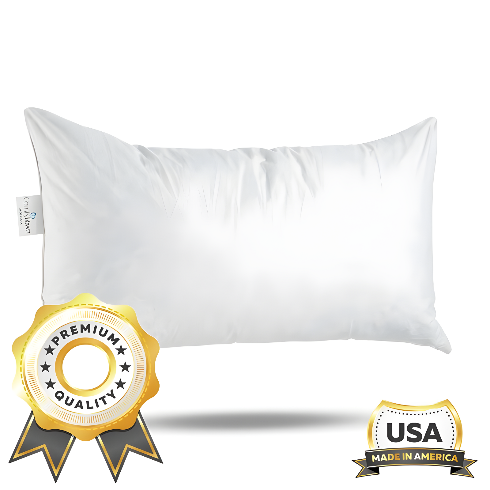 ComfyDown ComfyDown 95% Feather 5% Down Rectangle Decorative Pillow Insert Sham Stuffer