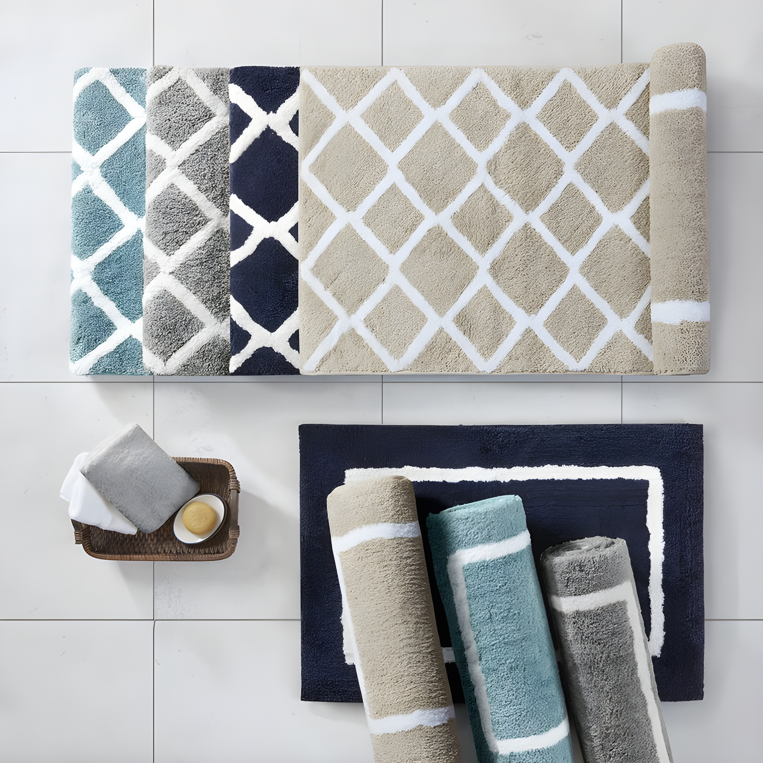 Madison Park Bittman Reversible High Pile Tufted Bath Rug