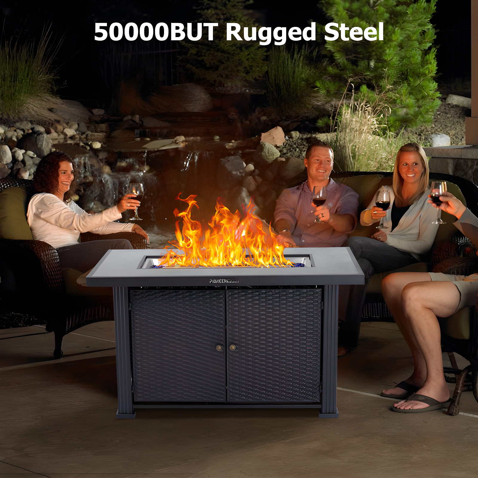 Yesurprise 25'' x 44'' Stainless Steel Fire Pit Accessory