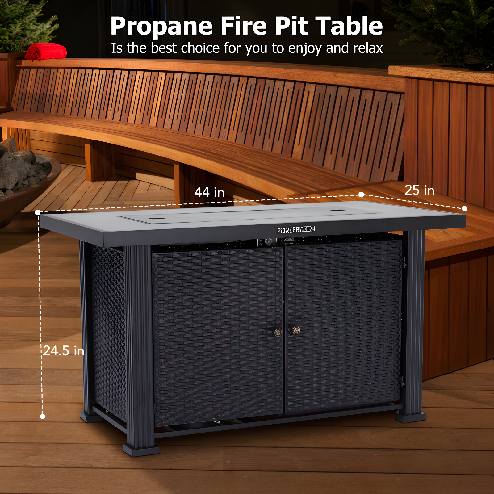 Yesurprise 25'' x 44'' Stainless Steel Fire Pit Accessory