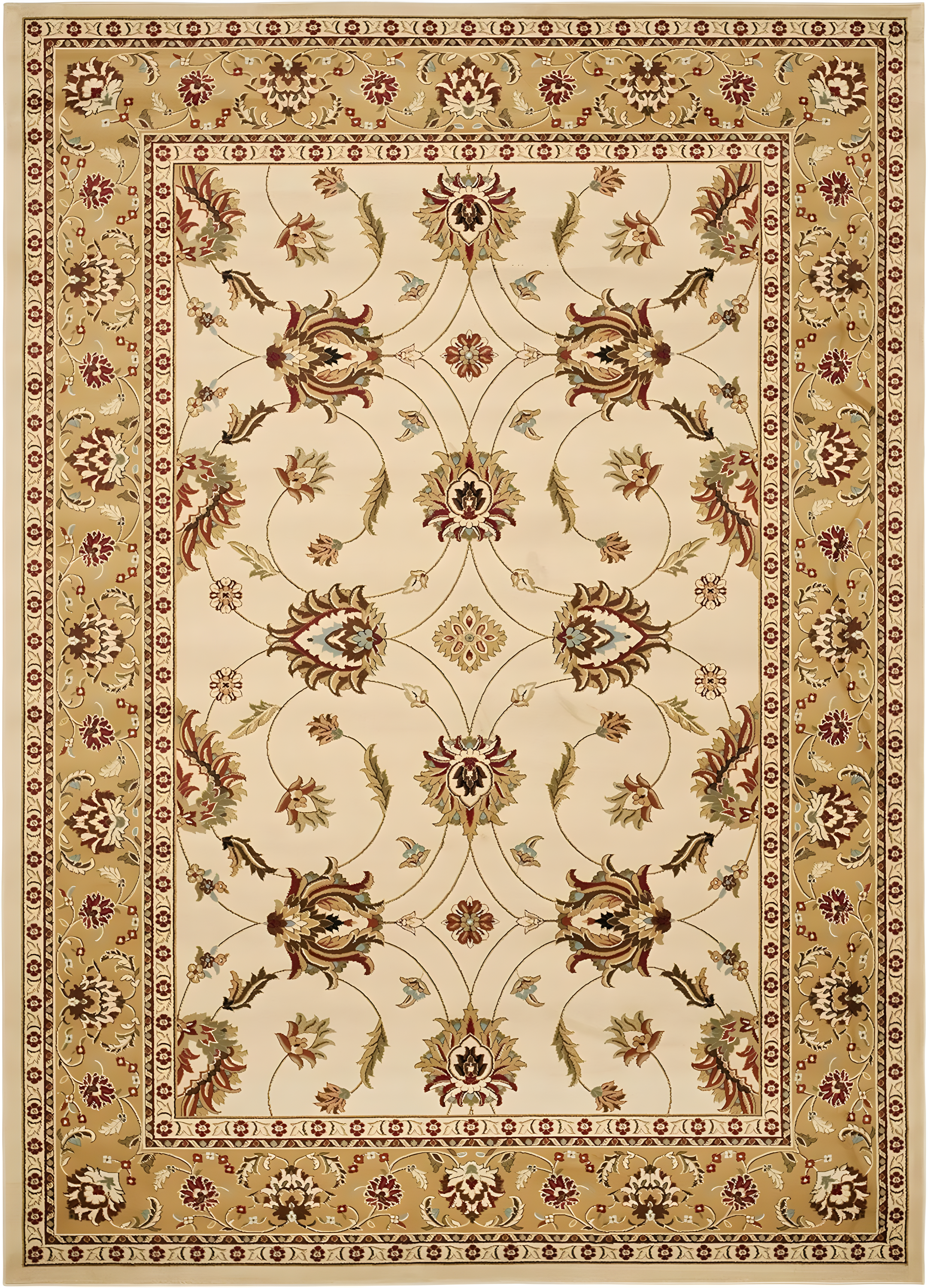 Lyndhurst LNH553 Power Loomed Area Rug - Ivory/Beige - 8'9"x12' - Safavieh.