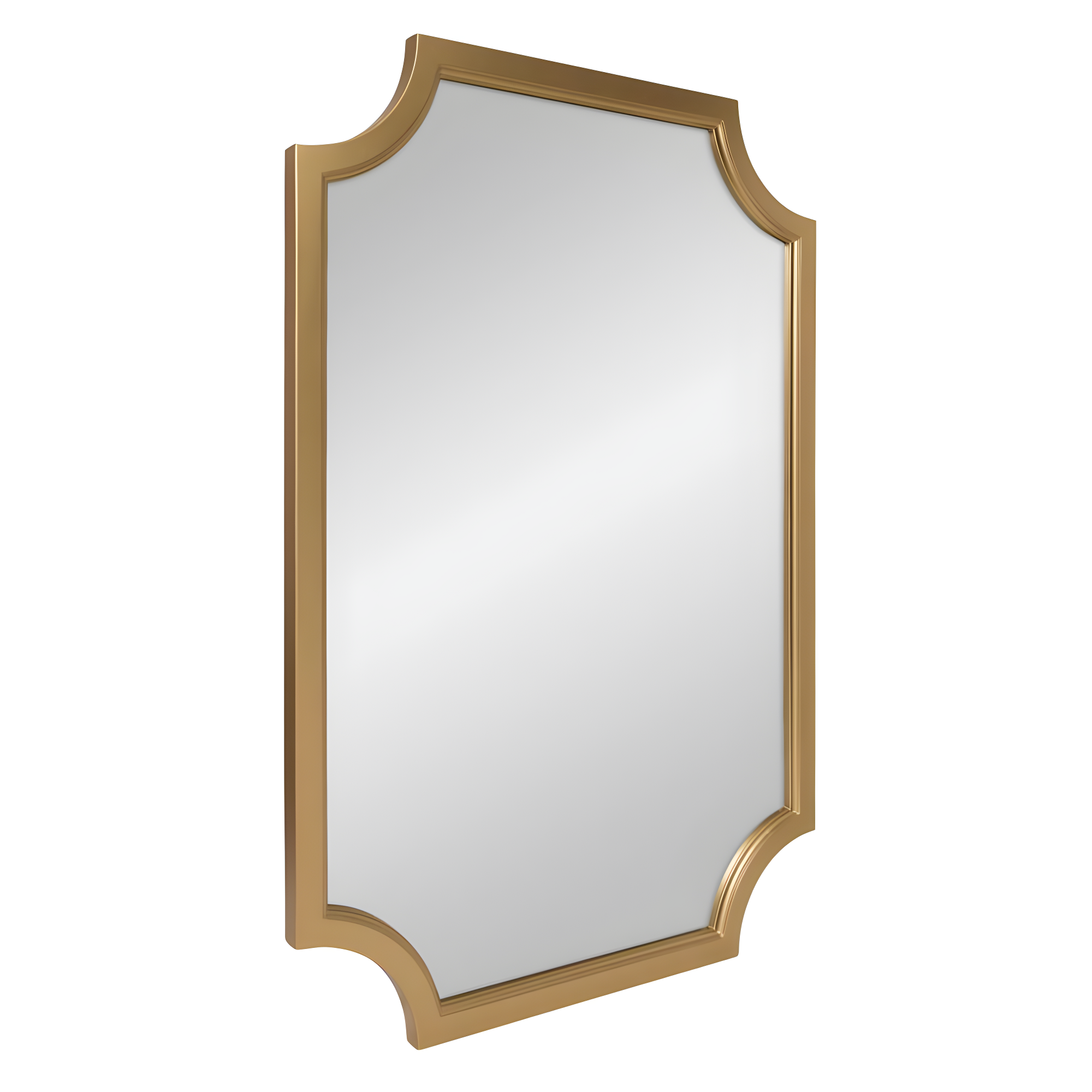 24" x 36" Hogan Framed Scallop Wall Mirror Gold - Kate and Laurel