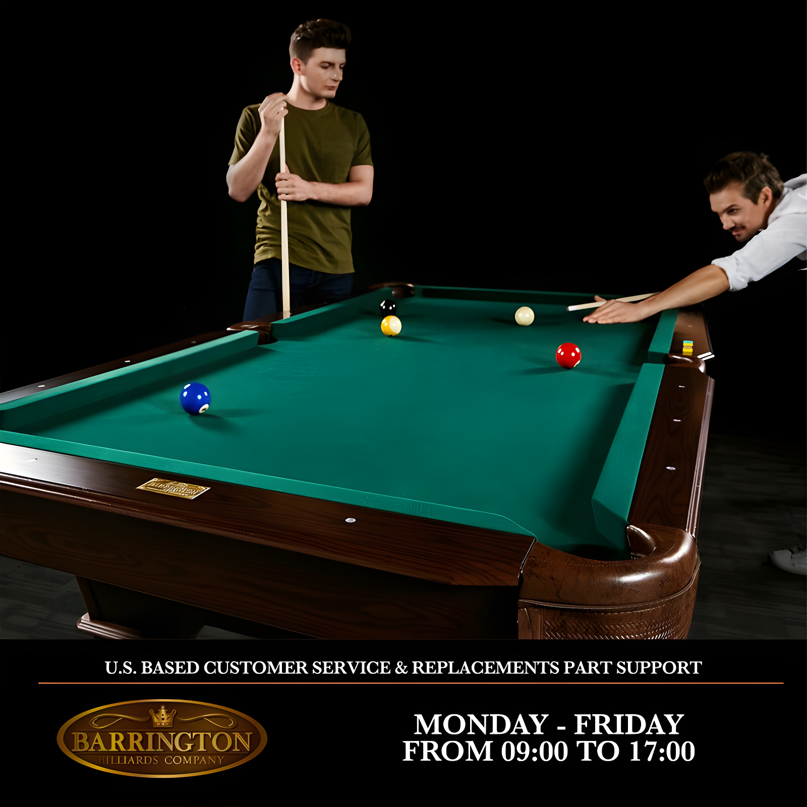 Barrington Billiards Company Barrington Springdale 7.5' Pool Table with Playing Accessories