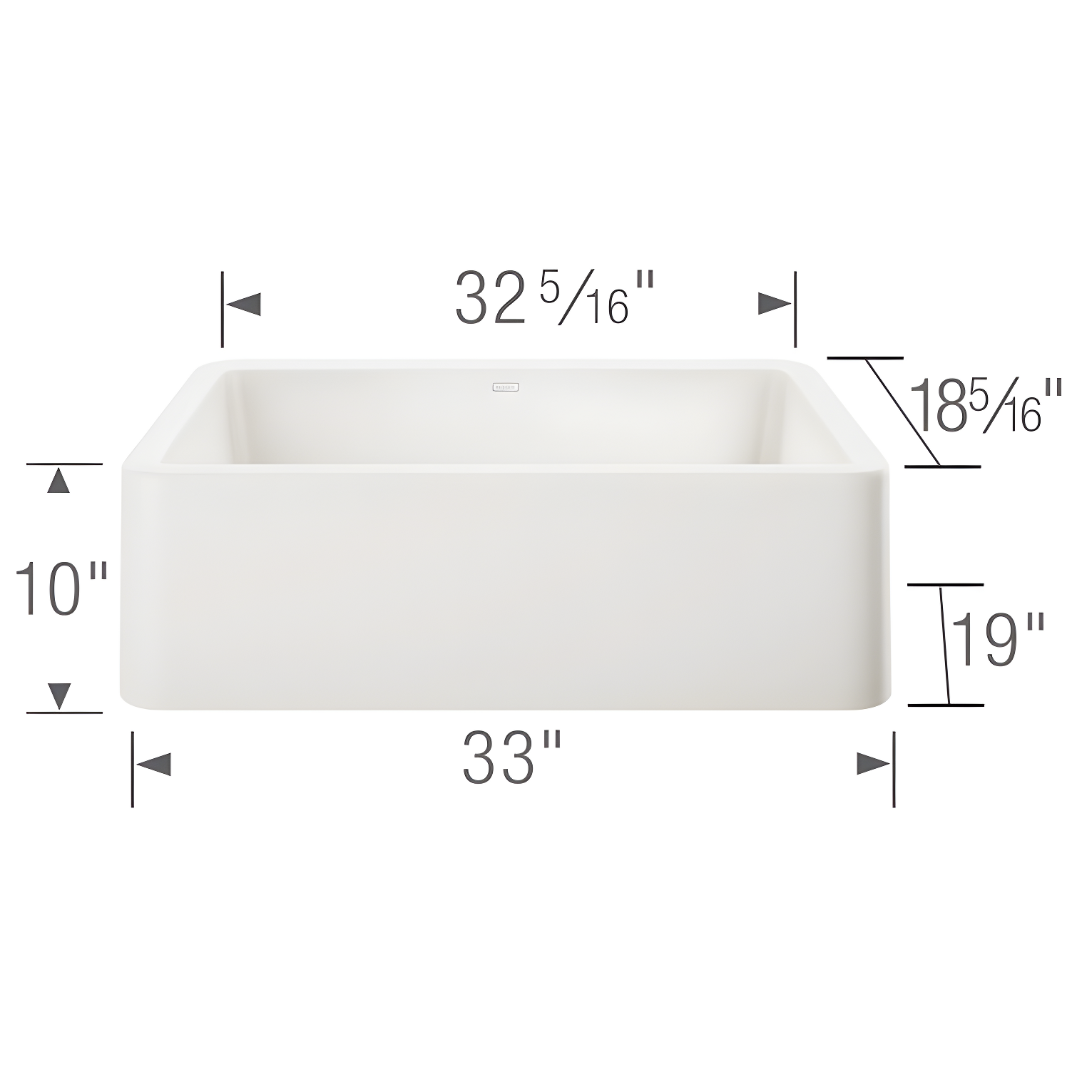 Ikon SILGRANIT 33" L x 19" W Farmhouse Sink