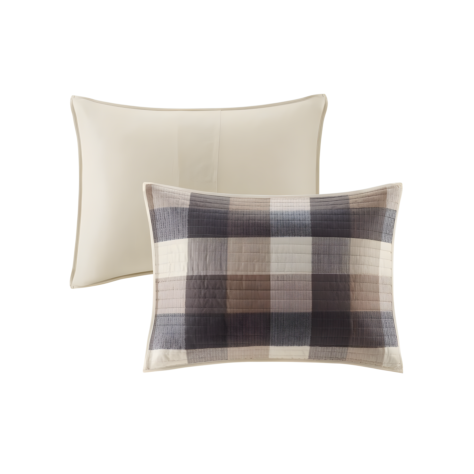 Madison Park Ridge 6 Piece Printed Herringbone Quilt Set with Throw Pillows