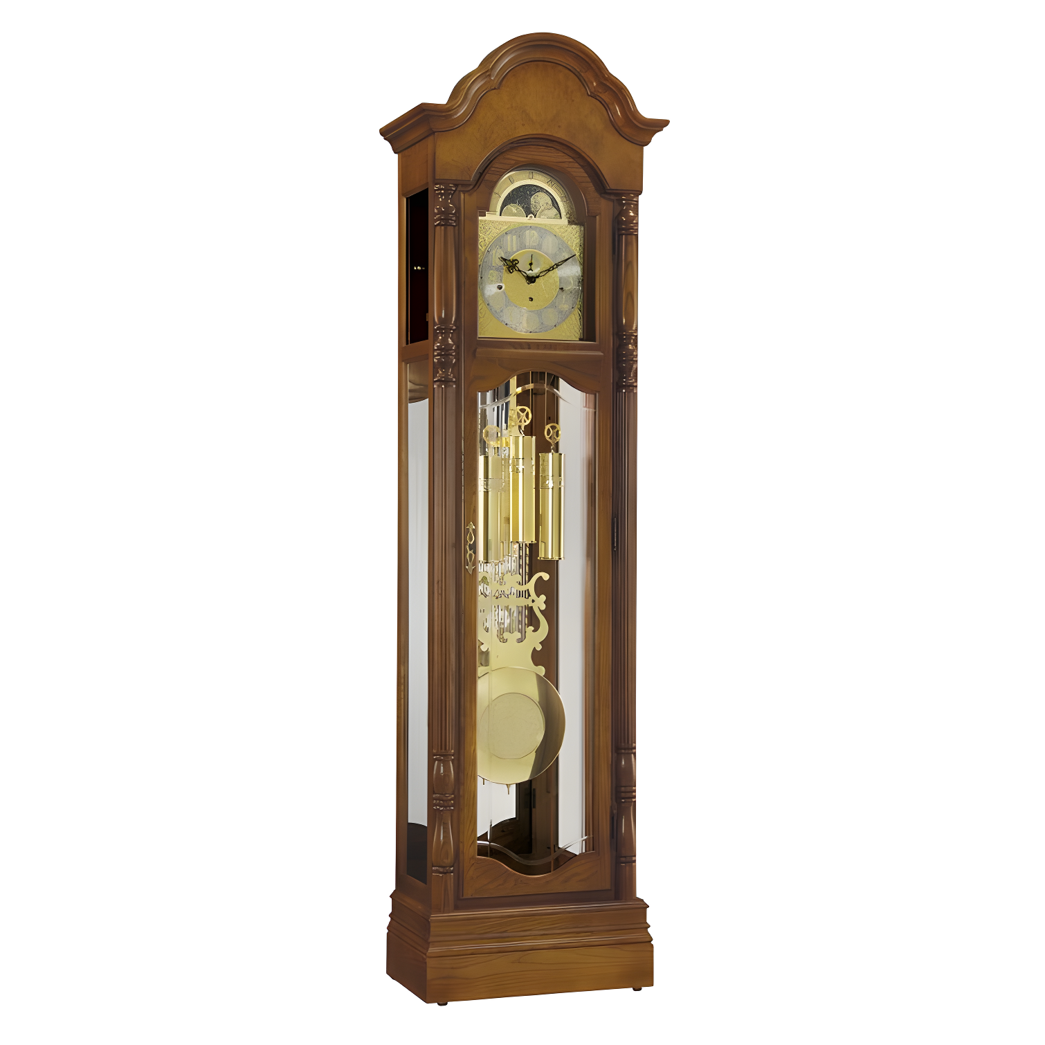 Howard Miller® Primrose 84'' H Solid + Manufactured Wood Grandfather Clock with Adjustable Chime Volume