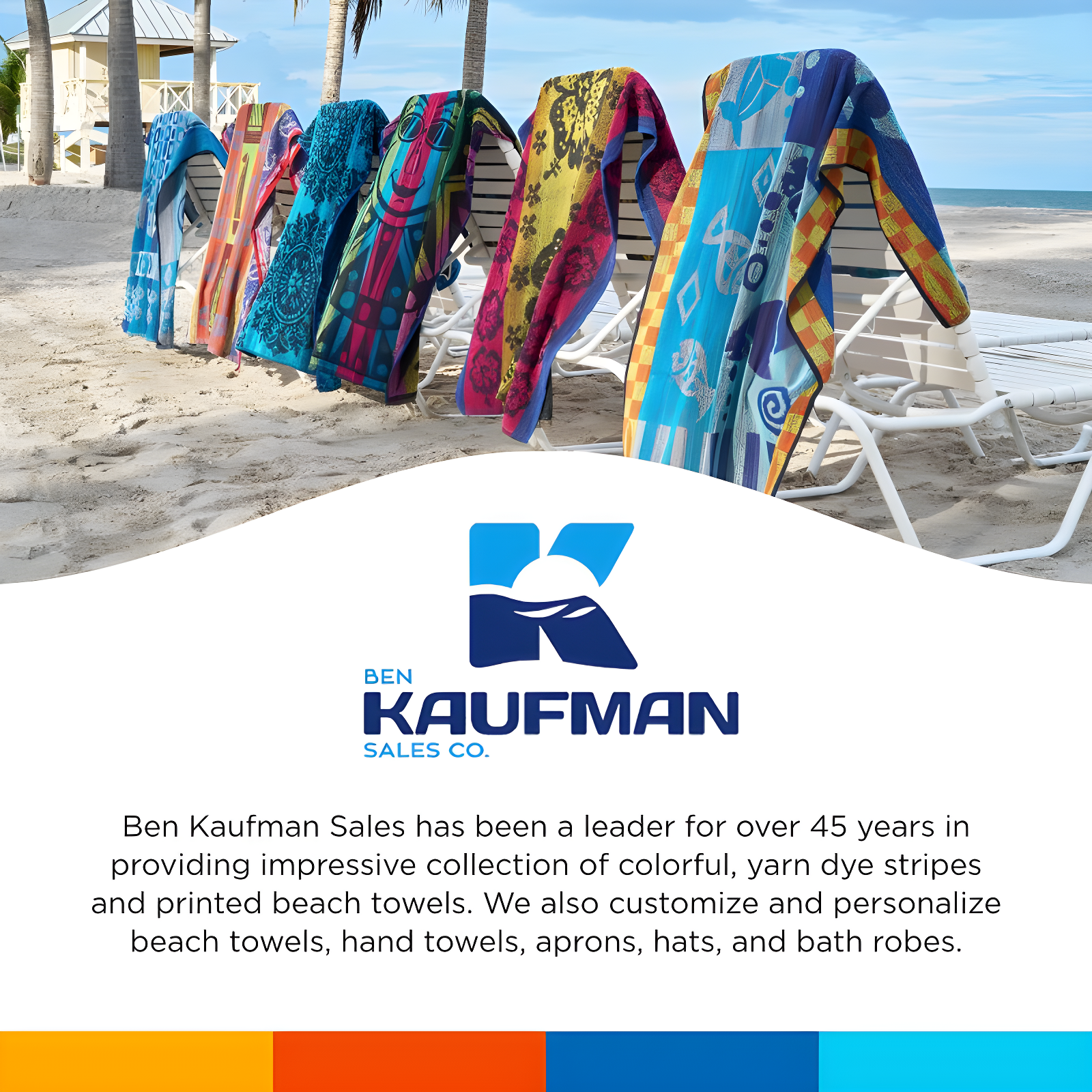 Ben Kaufman Terry Beach & Pool Towel - Oversized Beach Towel Bundle - Multipack with Assorted Colors - 30” x 60” - 6 Pack