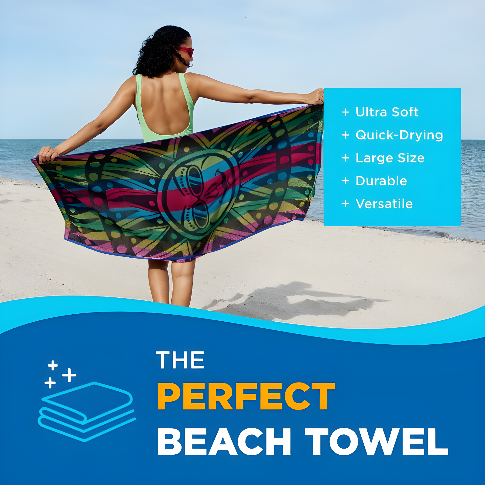 Ben Kaufman Terry Beach & Pool Towel - Oversized Beach Towel Bundle - Multipack with Assorted Colors - 30” x 60” - 6 Pack