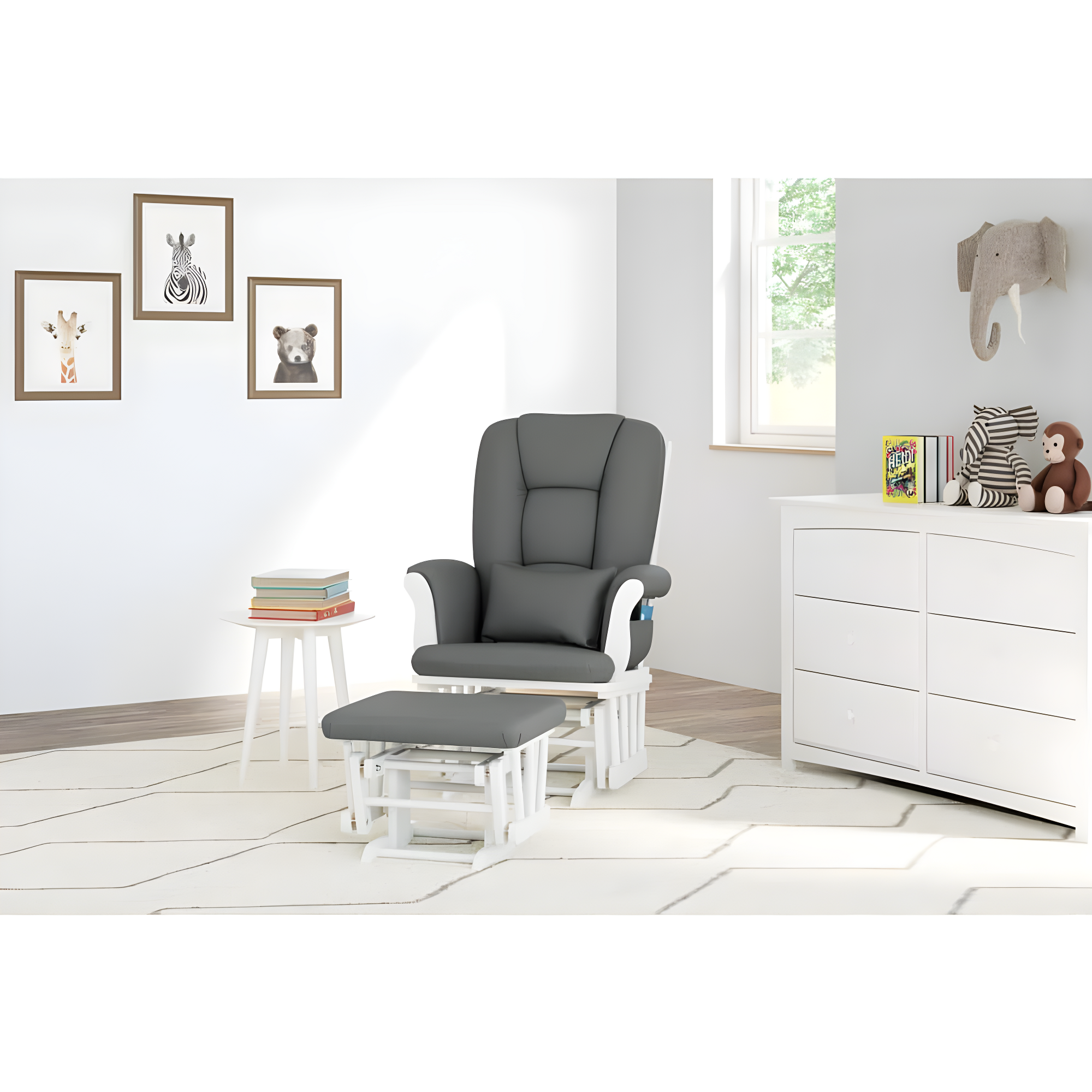 Tuscany Rocking Chair Glider with Ottoman