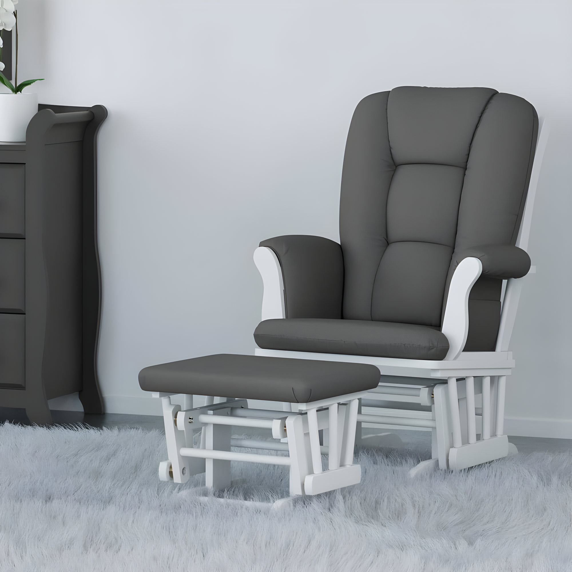 Tuscany Rocking Chair Glider with Ottoman