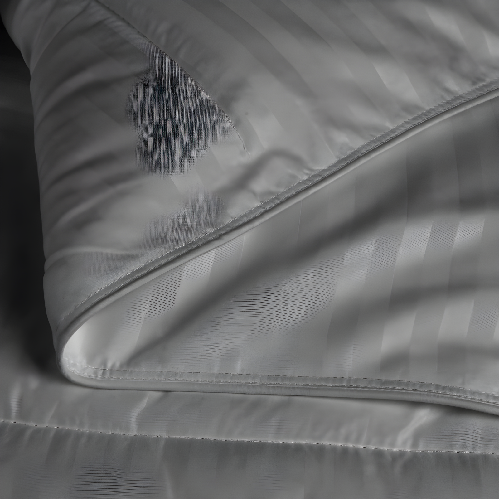 Superior Striped Reversible Box-Quilt Brushed Microfiber Medium Weight Down Alternative Comforter