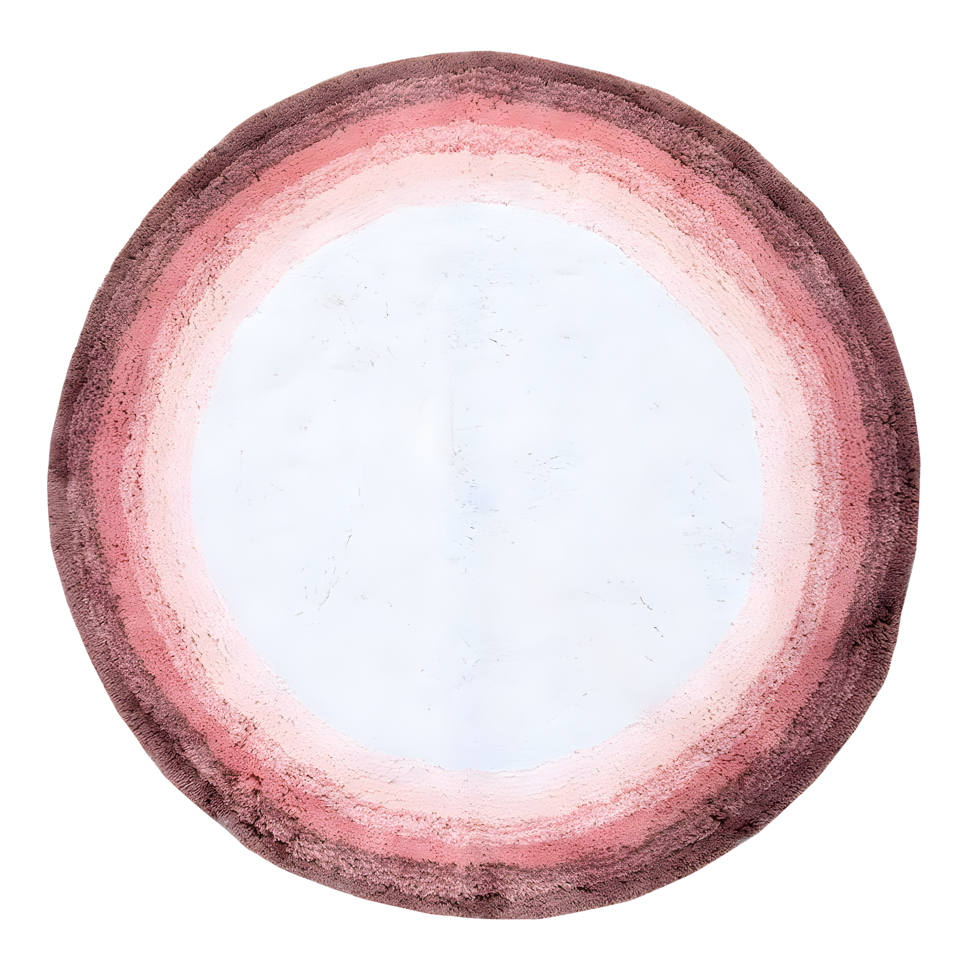 30" Round Torrent Collection 100% Cotton Bath Rug Rose - Better Trends: Machine Washable, Tufted, Ombre Design, Spray Latex Backing