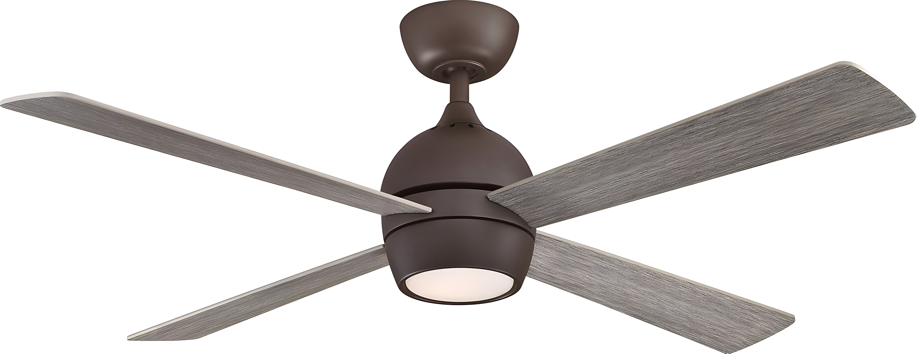 Fanimation Kwad 52 Matte Greige Ceiling Fan with Reversible Blades & LED Light Kit