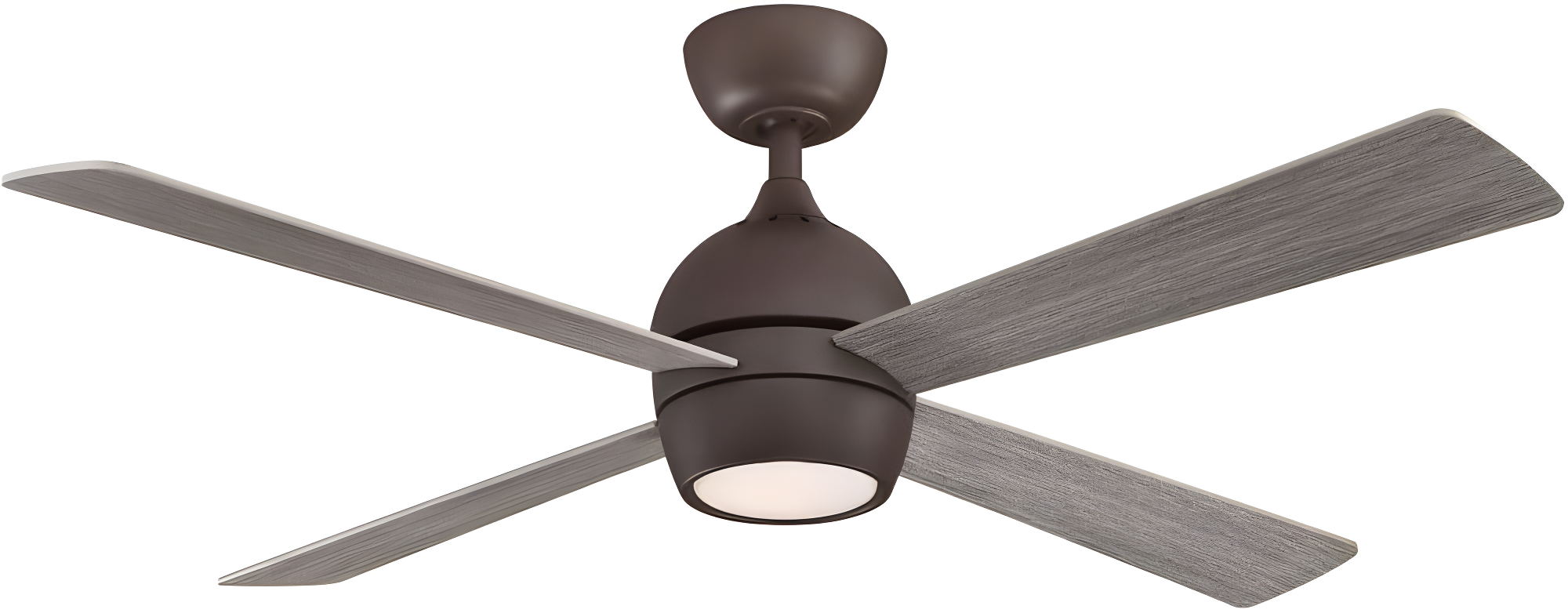 Fanimation Kwad 52 Matte Greige Ceiling Fan with Reversible Blades & LED Light Kit