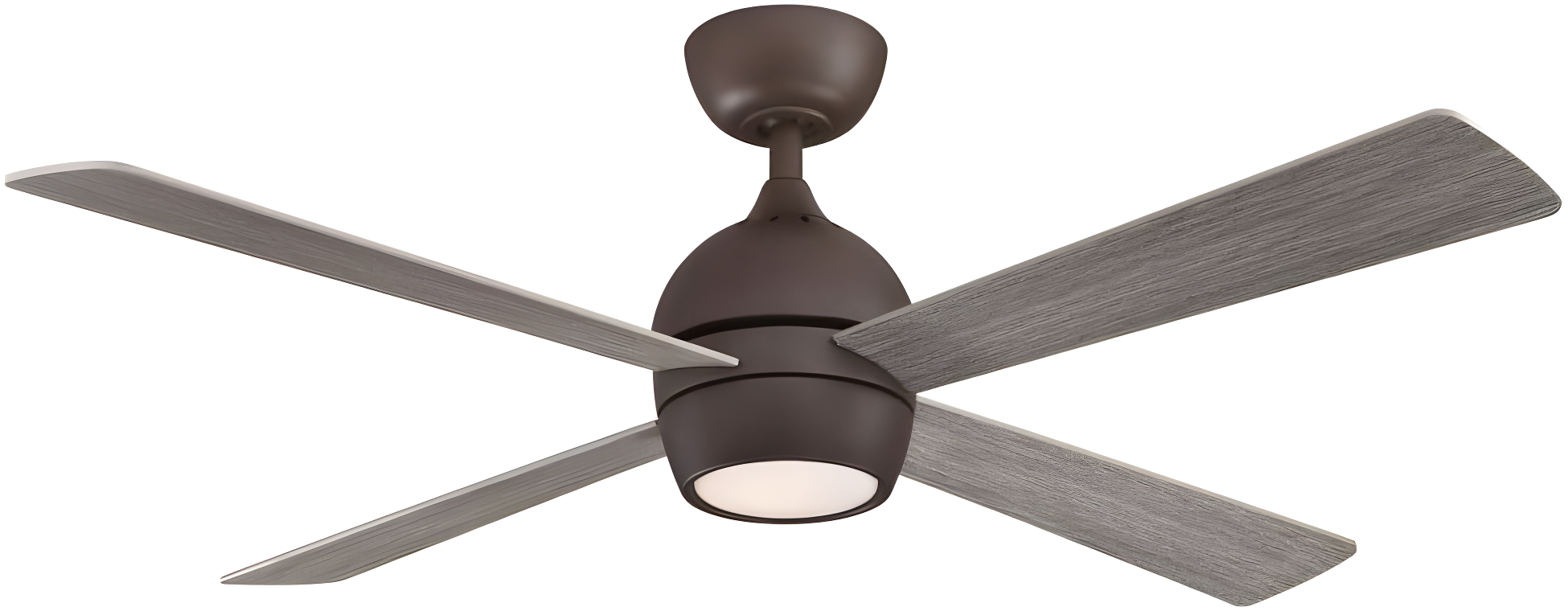 Fanimation Kwad 52 Matte Greige Ceiling Fan with Reversible Blades & LED Light Kit
