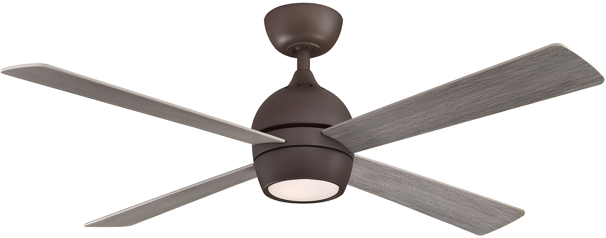 Fanimation Kwad 52 Matte Greige Ceiling Fan with Reversible Blades & LED Light Kit