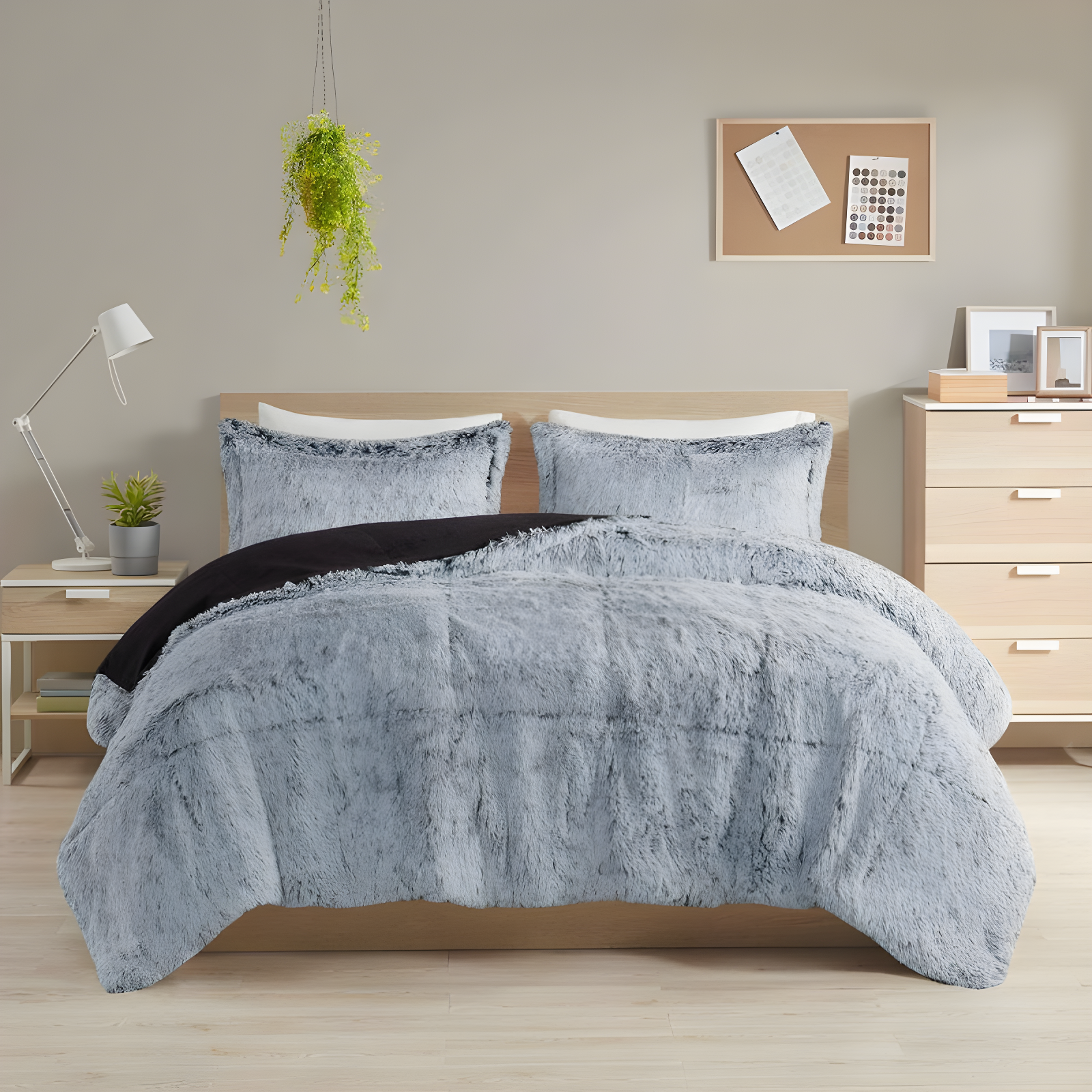 Intelligent Design Malea Shaggy Faux Fur Comforter Mini Set