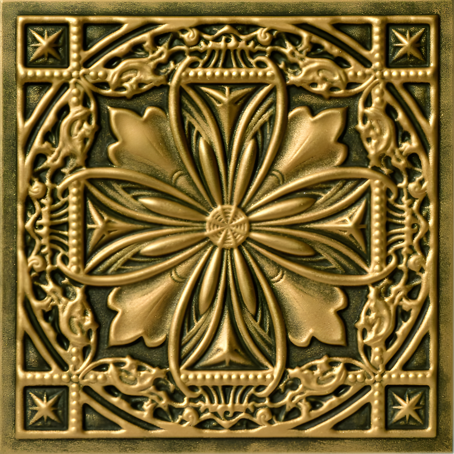 Lucas's Shield 19.63'' L x 19.63'' W Textured Polystyrene Glue Up Ceiling Tile (Set of 96)