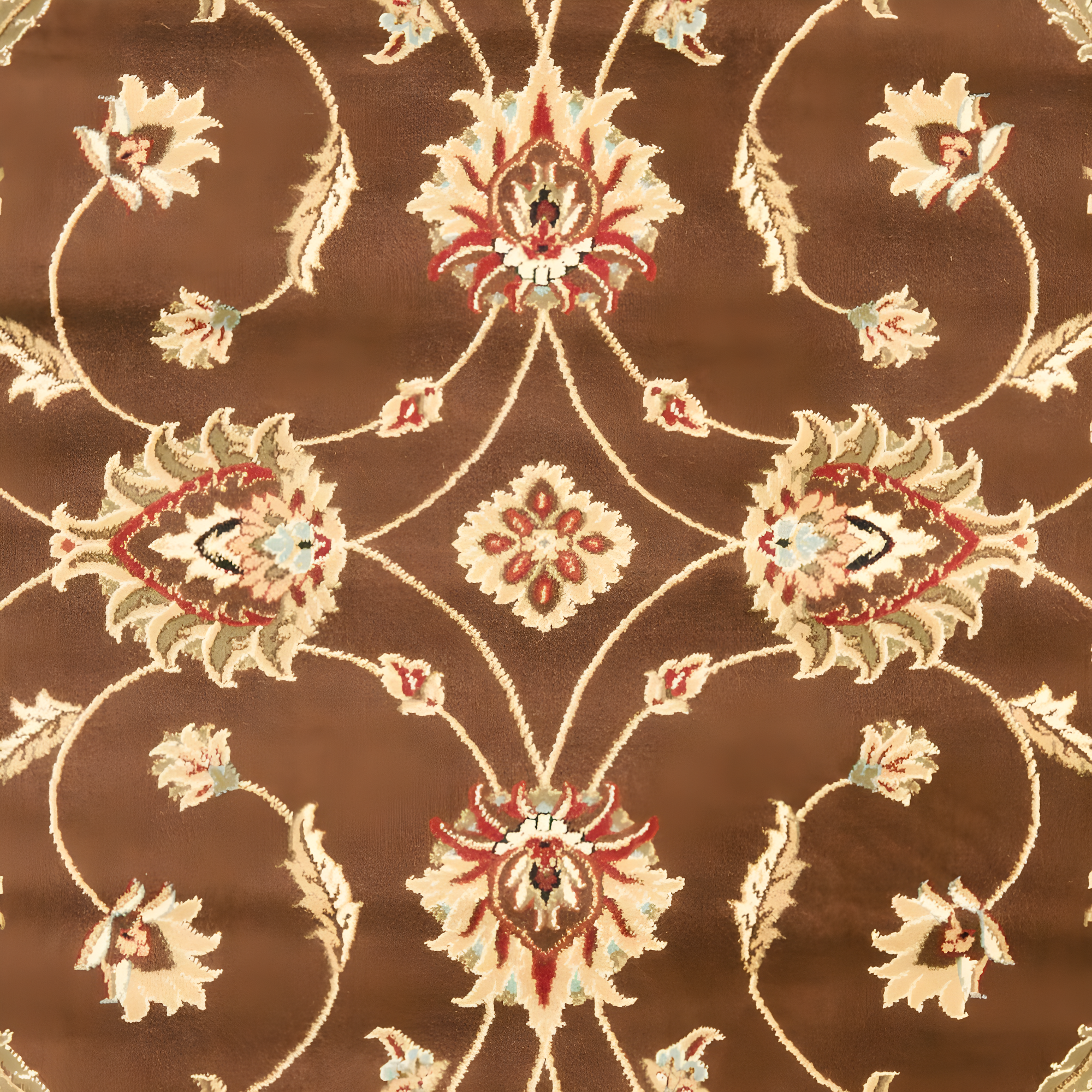 Lyndhurst LNH553 Power Loomed Runner Rug - Brown/Ivory - 2'3"x12' - Safavieh.