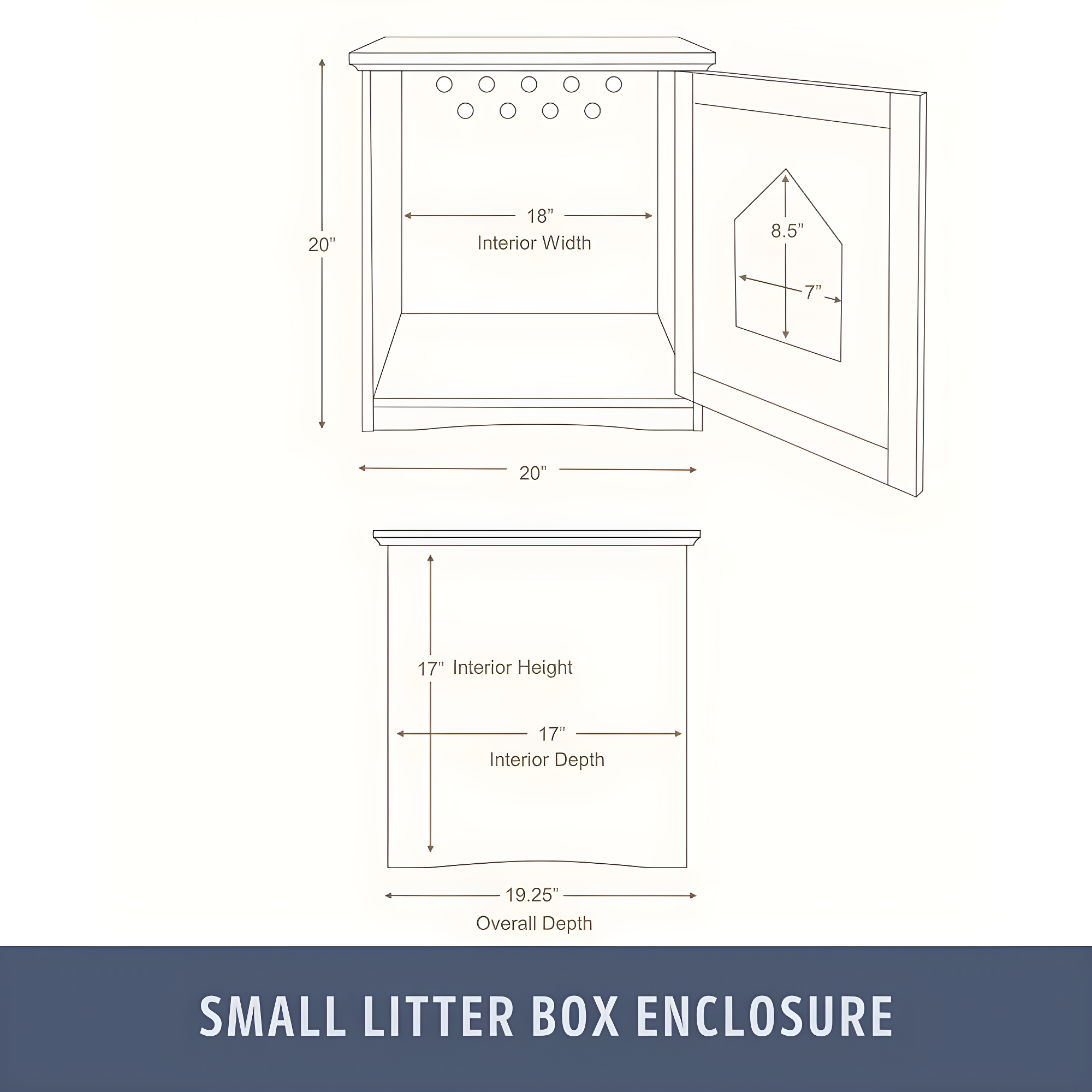 TRIXIE Small Cat Litter Box Enclosure Hide Litter Indoor Cat Home Cat Furniture Accent Table