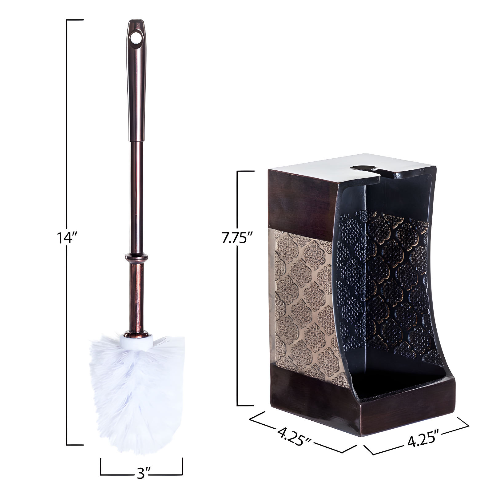 Creative Scents Dahlia Free Standing Toilet Brush and Holder