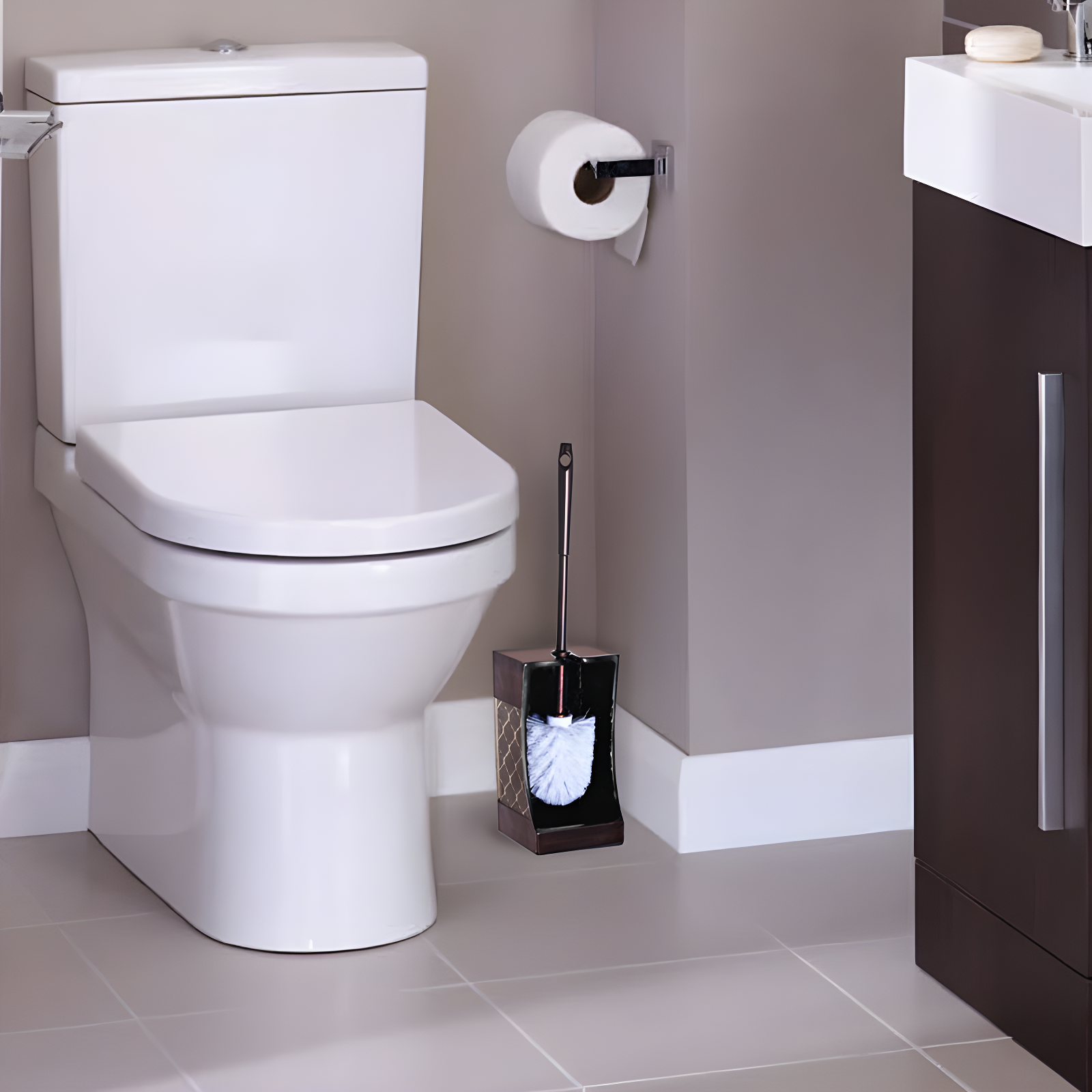 Creative Scents Dahlia Free Standing Toilet Brush and Holder