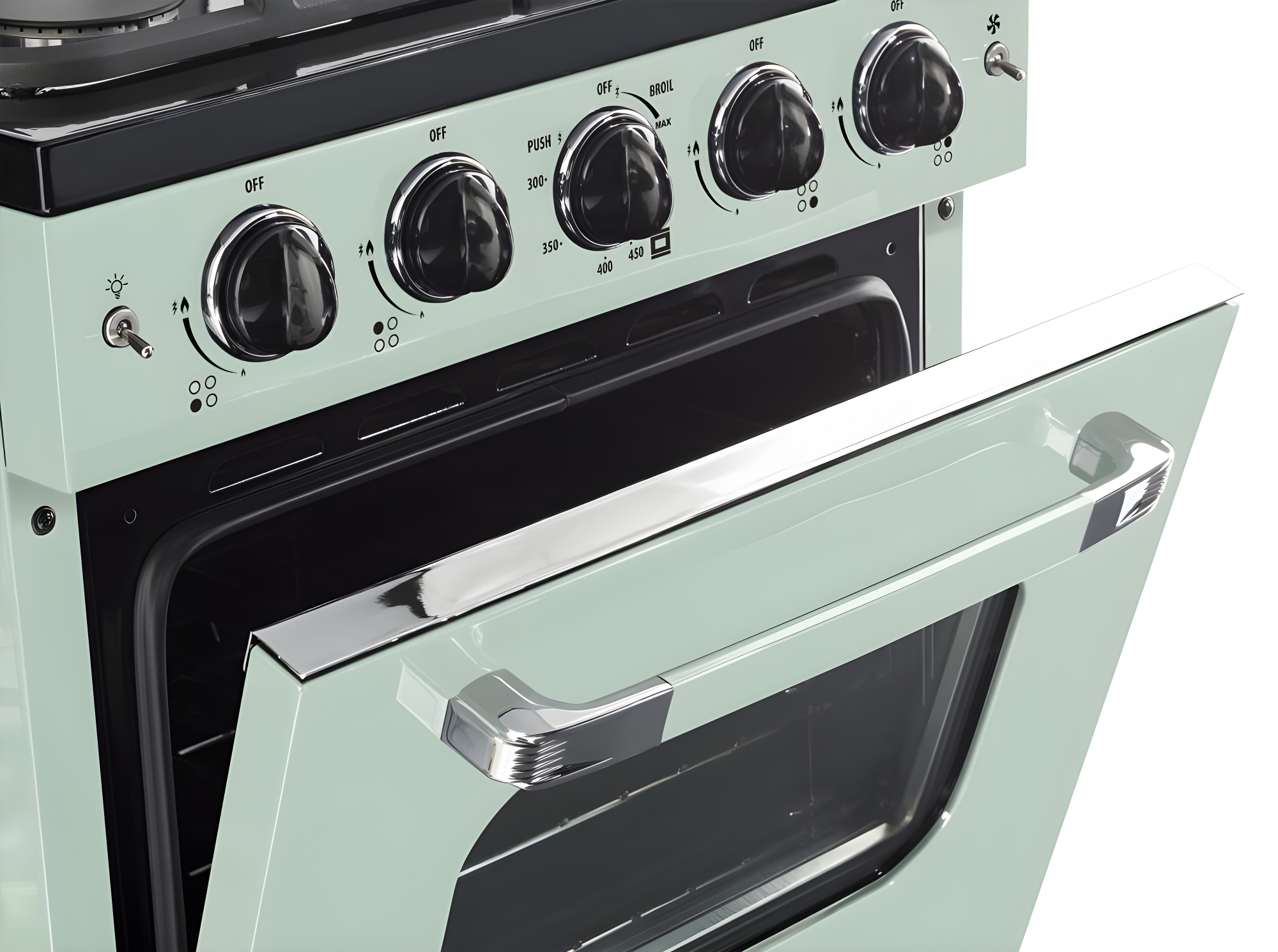Unique Classic Retro 24" 2.9 cu/ft Freestanding Gas Range with Convection Oven and Sealed Burners