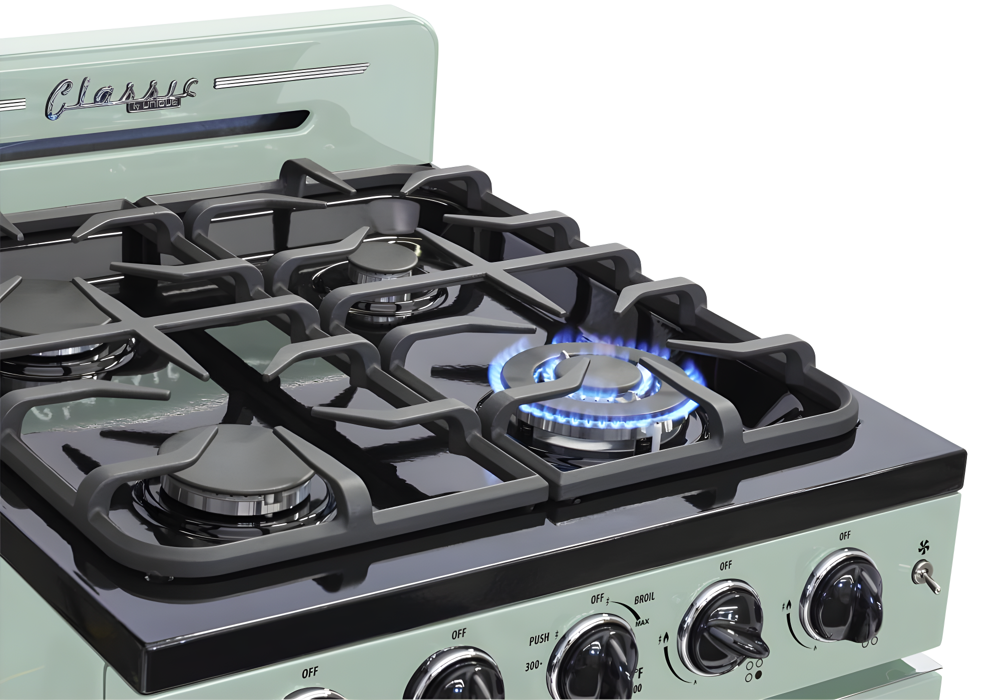 Unique Classic Retro 24" 2.9 cu/ft Freestanding Gas Range with Convection Oven and Sealed Burners