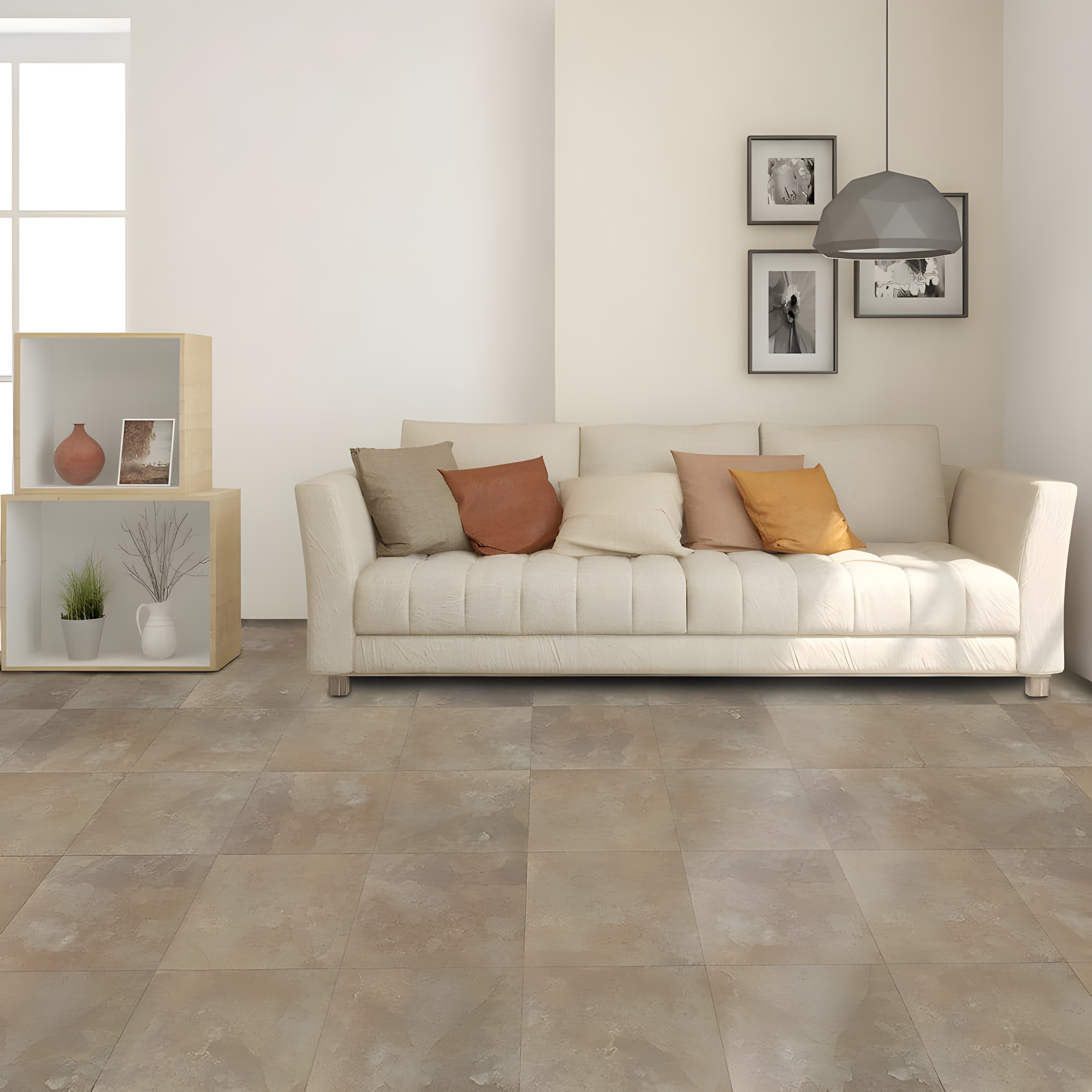 Achim Nexus 12"x12" 1.2mm Peel & Stick Vinyl Floor Tiles 20 Tiles/20 Sq. ft. Light Slate Marble